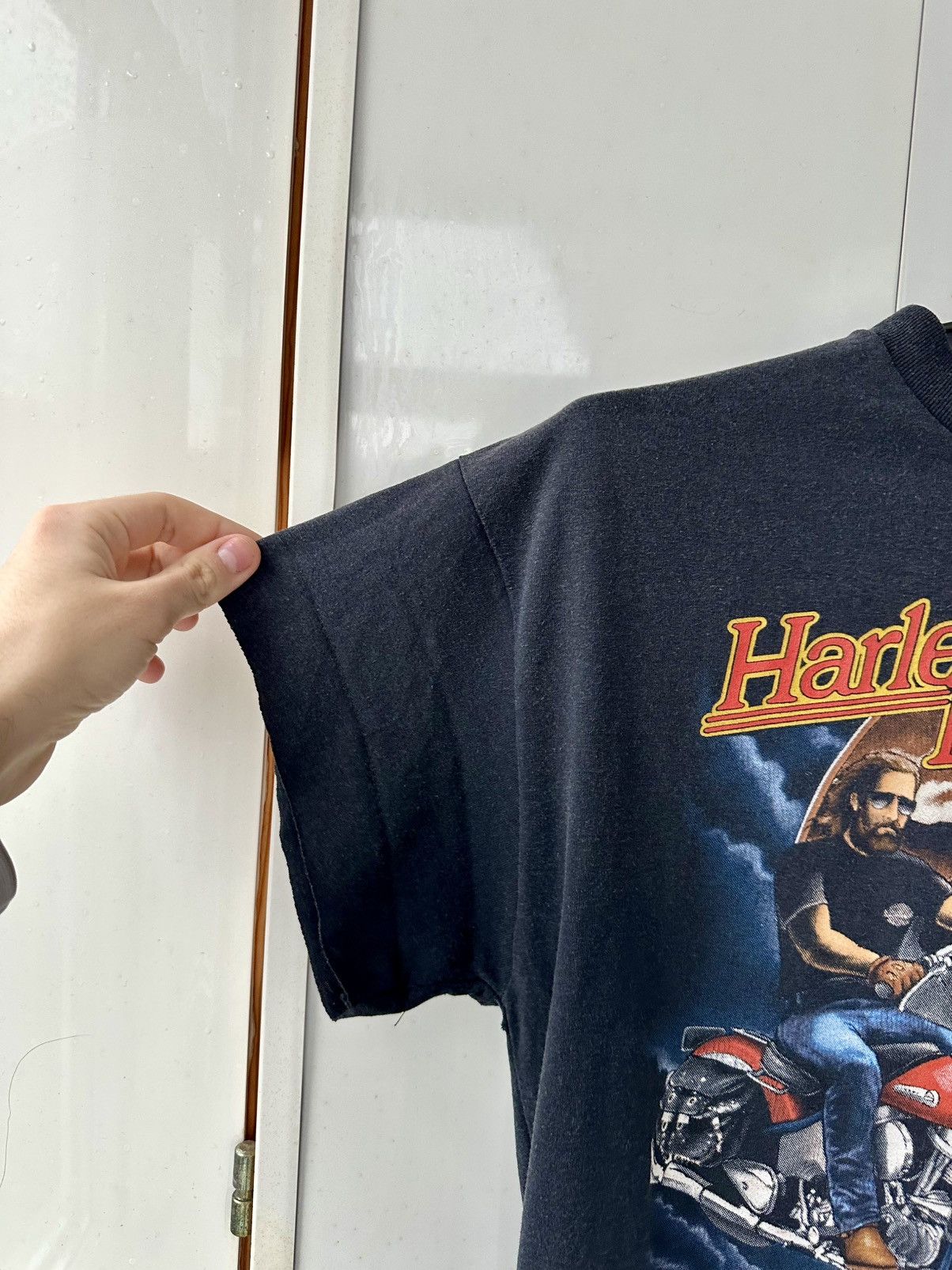 Harley Davidson 3D Emblem 1991 Vintage Harley Davidson T-shirt Size US L / EU 52-54 / 3 - 8 Thumbnail