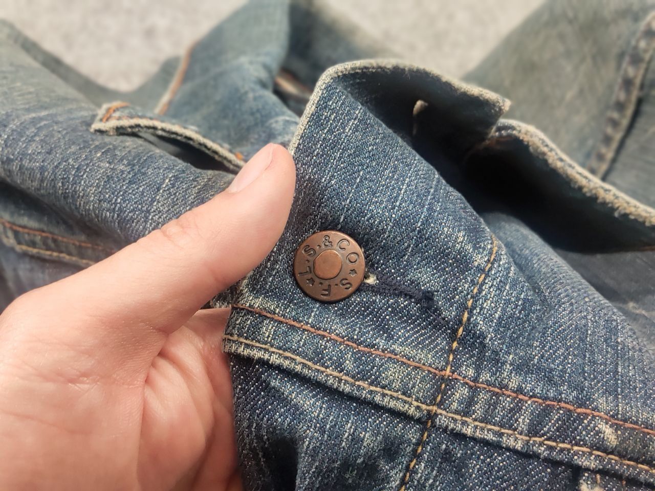 Levi's Rare Vintage 90's levis red tab Selvedge Denim Jacket Size US L / EU 52-54 / 3 - 15 Thumbnail