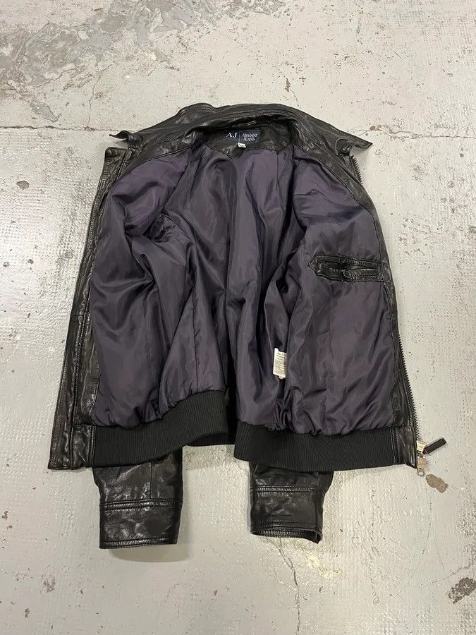Armani Armani Black Leather Bomber Jacket Size US M / EU 48-50 / 2 - 7 Thumbnail
