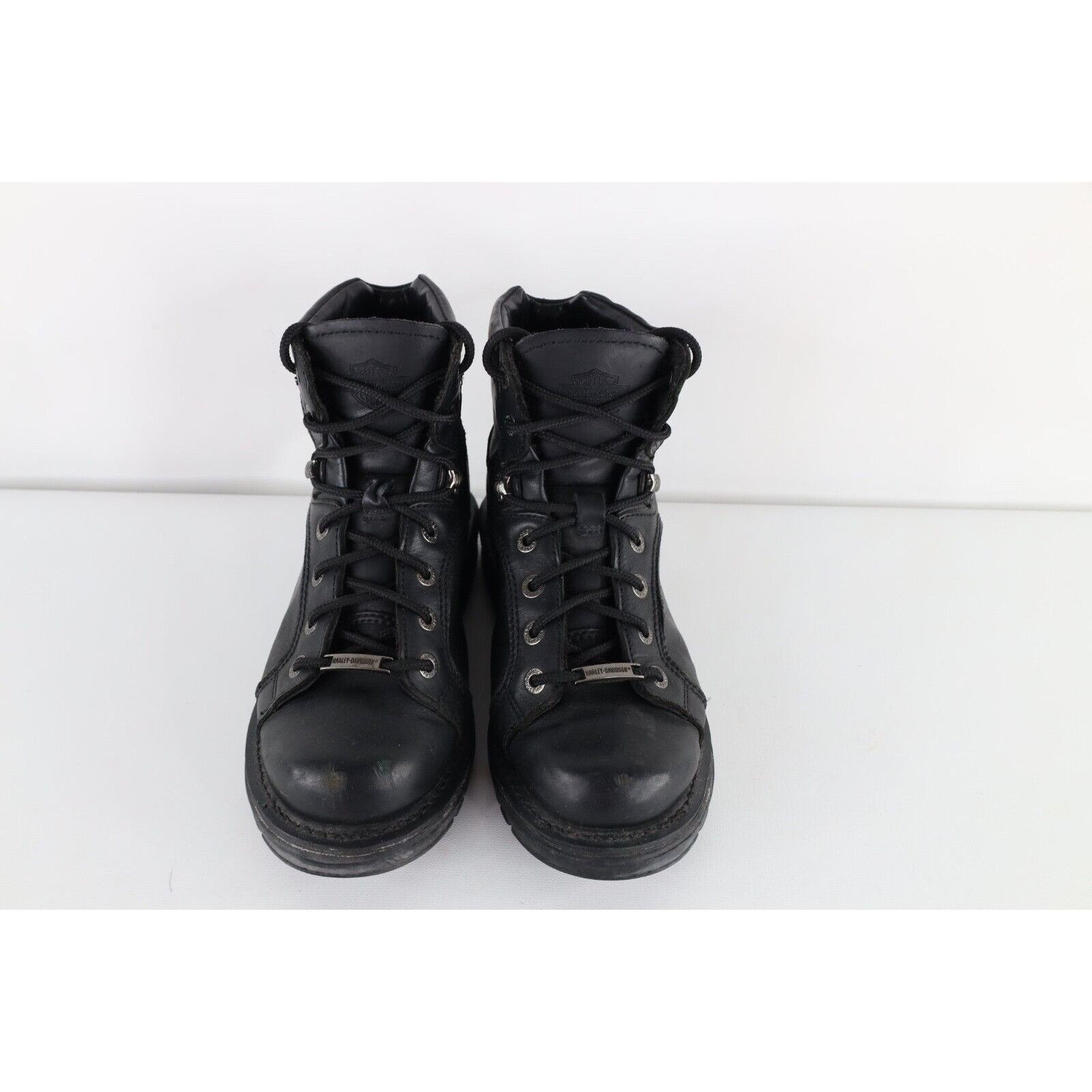 Harley Davidson × Vintage Vintage 90s Harley Davidson Spell Out Leather Boots Size US 7.5 / IT 37.5 - 2 Thumbnail