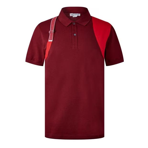 image of Alexander Mcqueen O1G2R1Mq0324 Polo Shirt In Bordeaux, Men's (Size Large)
