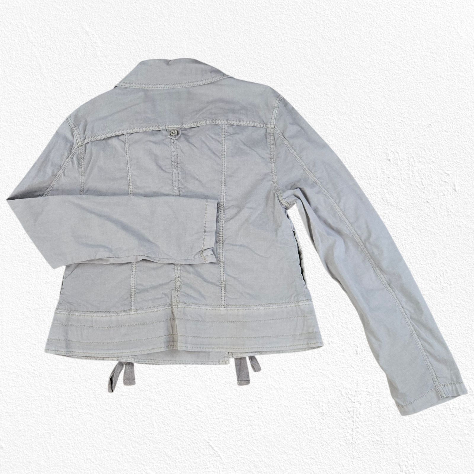 Anthropologie Marrakech Asymmetrical Utility Jacket Pearl Gray Size L Size L / US 10 / IT 46 - 12 Thumbnail