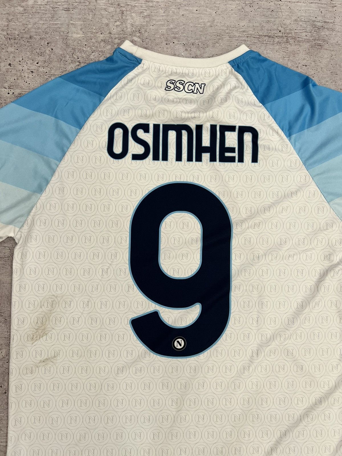 Vintage 🩸RARE🩸Napoli EA7 2022/2023 Osimhen Face Game Jersey Size US XL / EU 56 / 4 - 8 Thumbnail