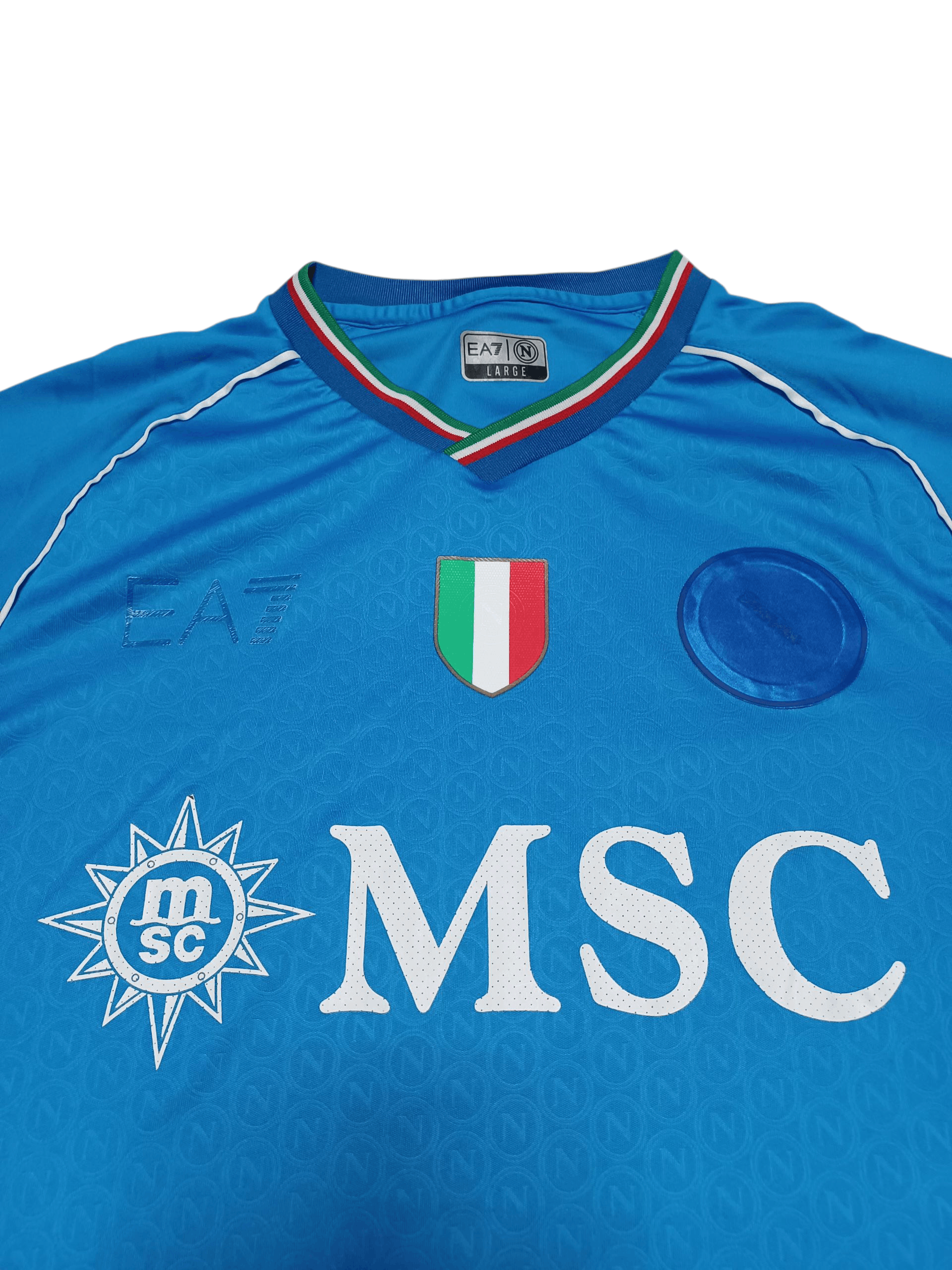 Emporio Armani NAPOLI EA7 2023/2024 SOCCER JERSEY FOOTBALL BLOKECORE Size US L / EU 52-54 / 3 - 2 Thumbnail