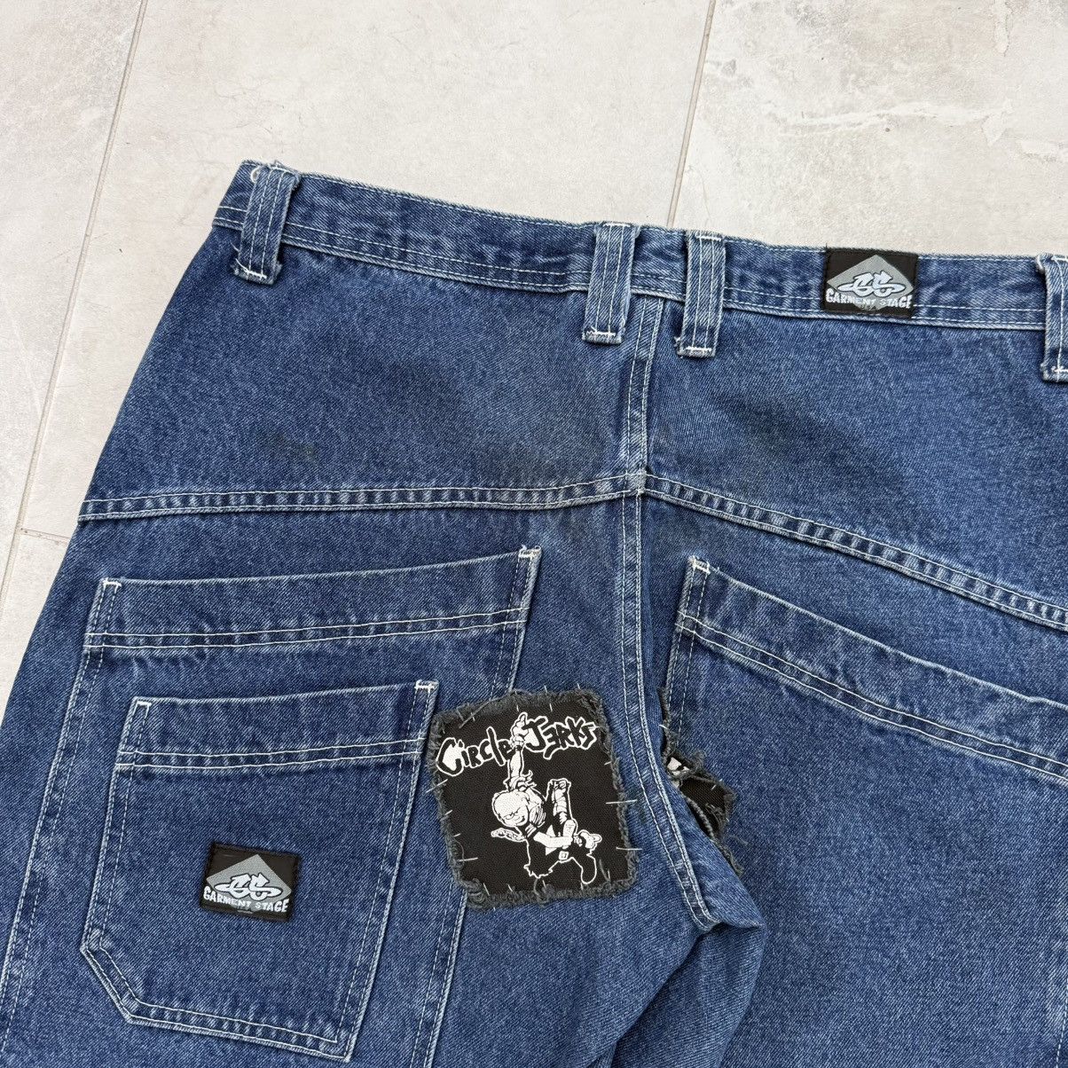 JNCO Vintage Garment Stage Baggy Pathwork Denim Size US 34 / EU 50 - 3 Thumbnail