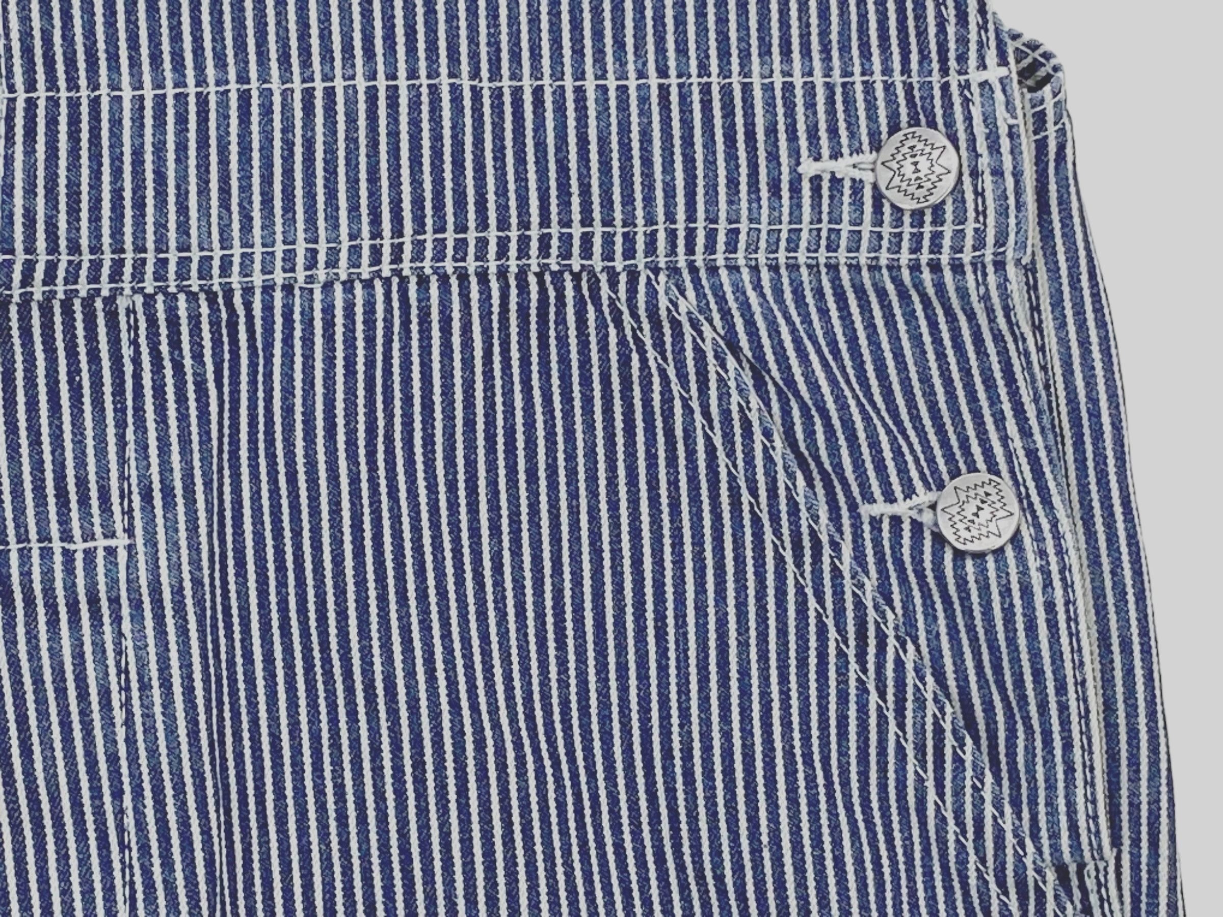 Japanese Brand W Closet Denim Bib Overalls Hickory Workwear Size US 35 - 10 Thumbnail