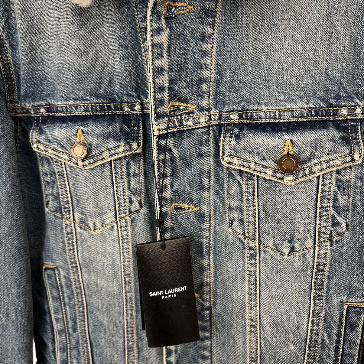Saint Laurent Paris Saint Laurent Shearling Denim Jacket in Small Size US S / EU 44-46 / 1 - 3 Thumbnail