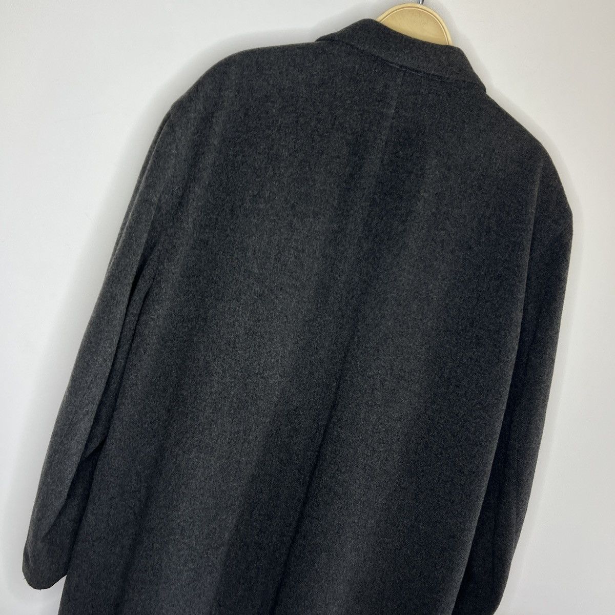 Hugo Boss × Vintage Vintage Hugo Boss Wool Cashmere Long Coat Jacket Grey 90s Size US XL / EU 56 / 4 - 14 Thumbnail