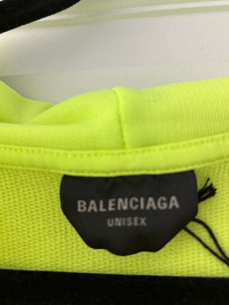 Balenciaga logo-print zip-up hoodie layred sports molleton fluo yellow Size US XXL / EU 58 / 5 - 4 Thumbnail