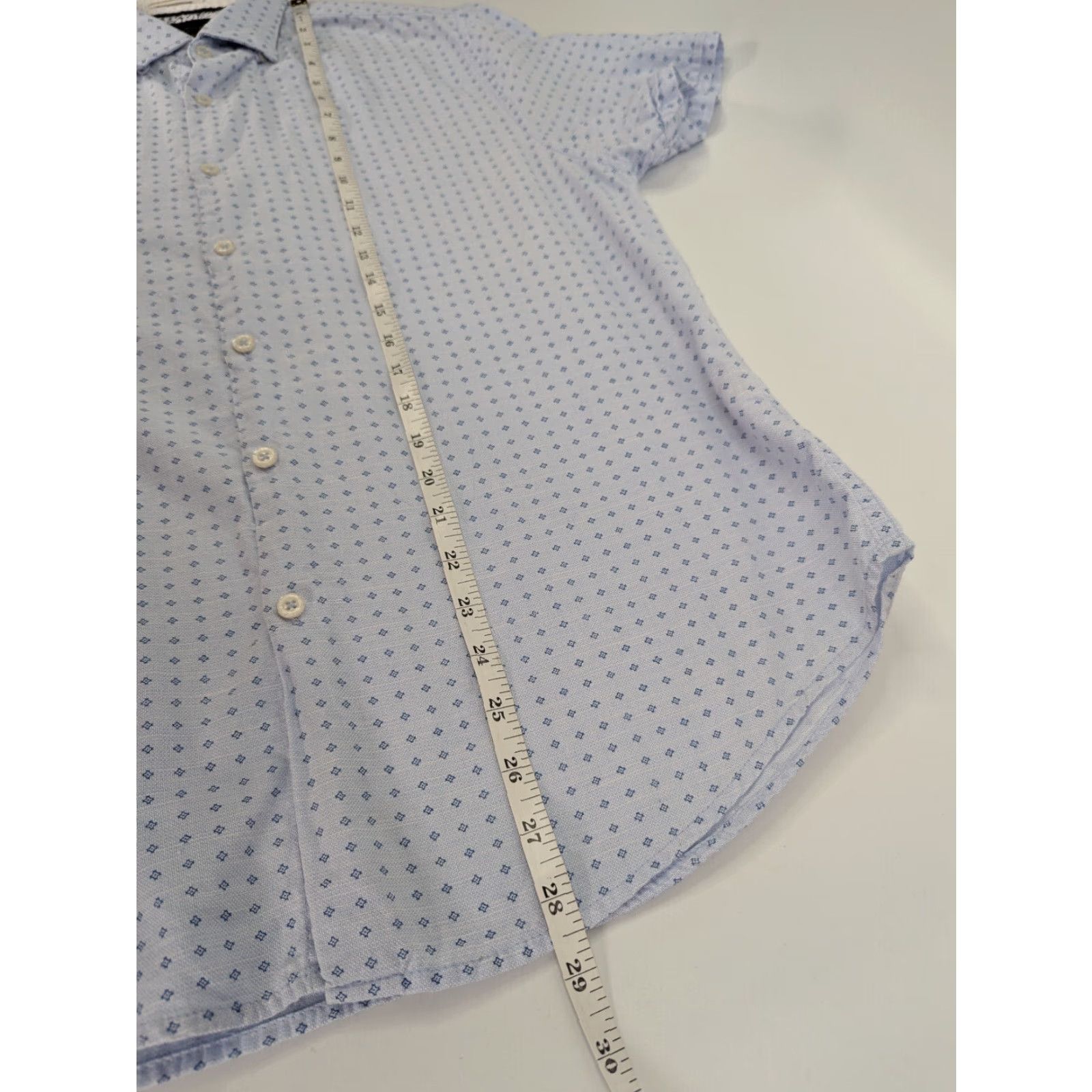 Denime Denim & Flower Ricky Singh Button Shirt Men's L Slim Fit Blue Dots Print Size US L / EU 52-54 / 3 - 3 Thumbnail