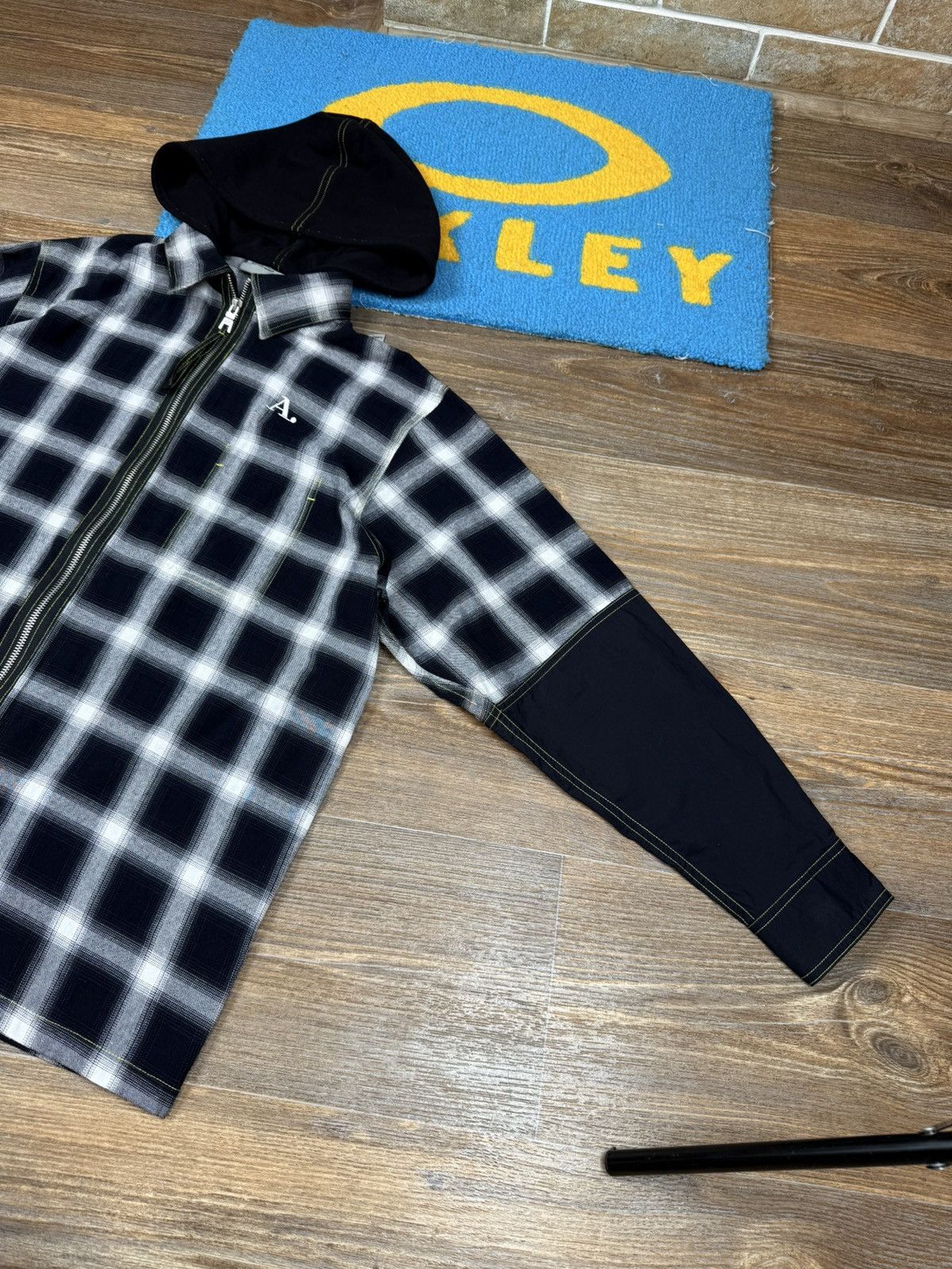 Japanese Brand × Vintage Attempt Checked Zip Hooded Shirt Jacket Size US M / EU 48-50 / 2 - 3 Thumbnail