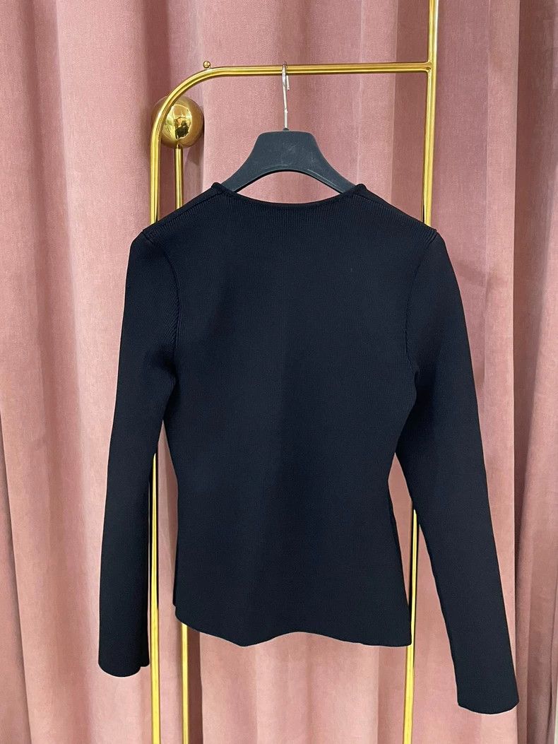 Gucci Gucci Black top with long sleeves Size US M / EU 48-50 / 2 - 2 Thumbnail