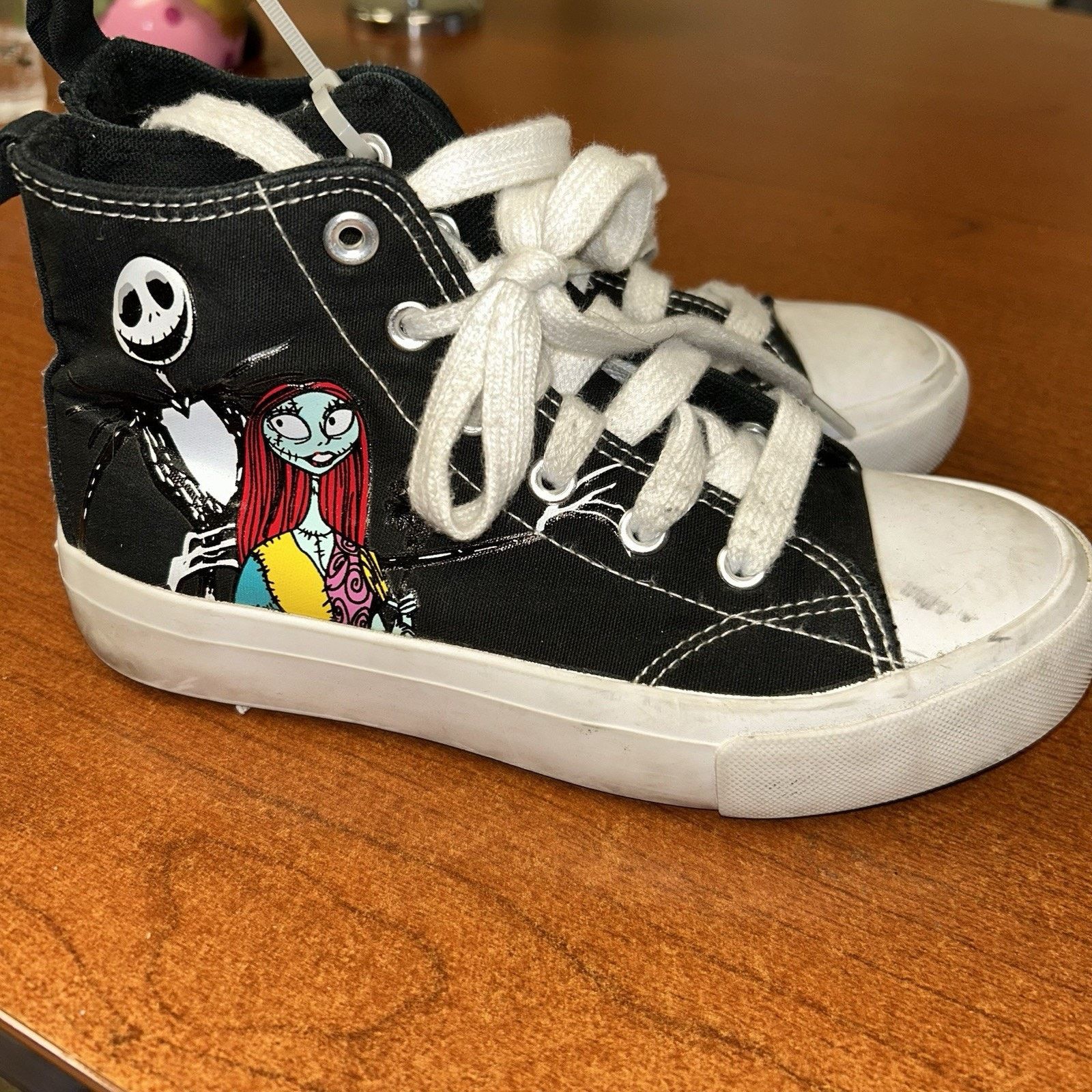 Disney Disney Nightmare Before Xmas High Top Sneaker Jack♡Sally sz1 Size US 4 / IT 34 - 1 Thumbnail