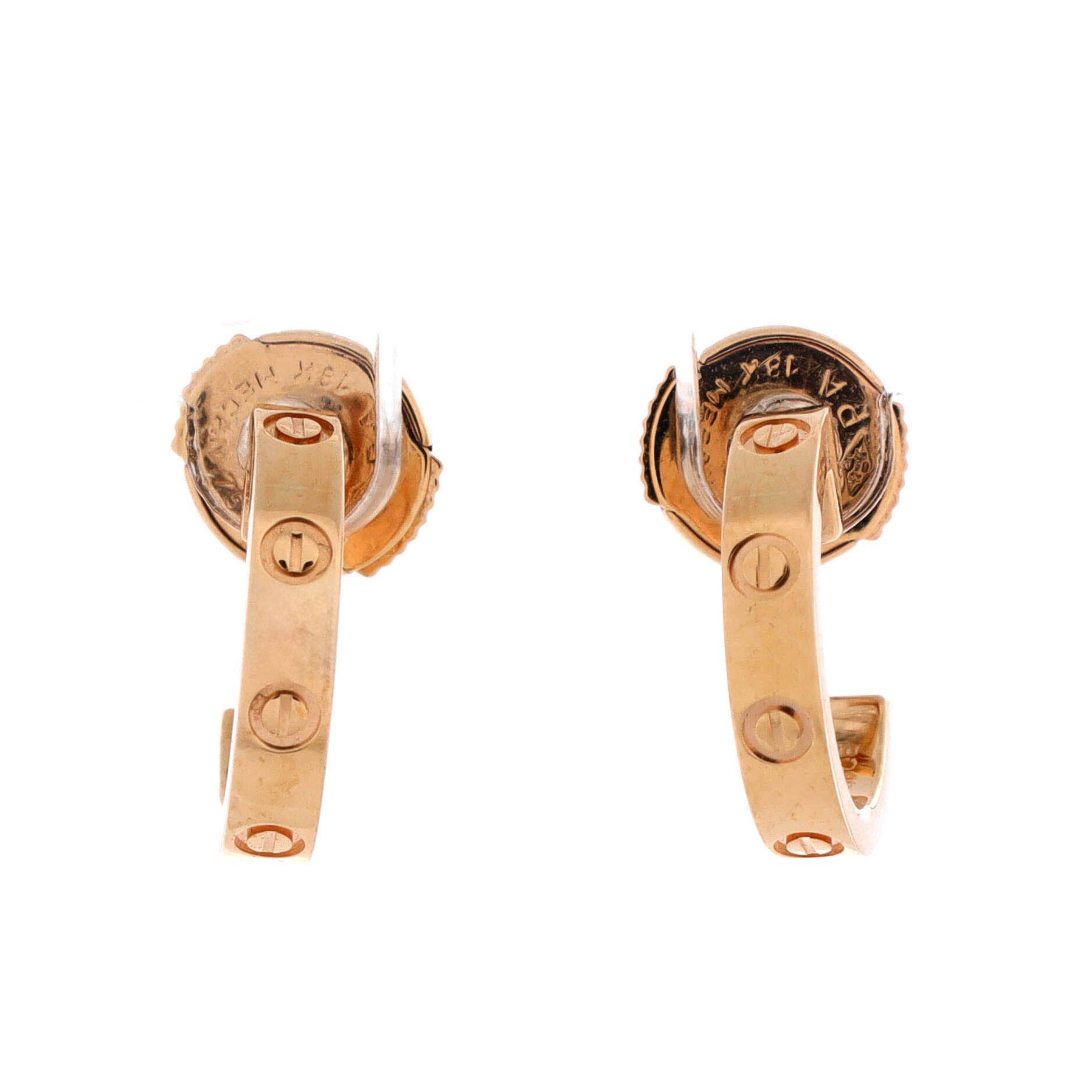 Cartier Love Hoop Earrings Size ONE SIZE - 1 Thumbnail