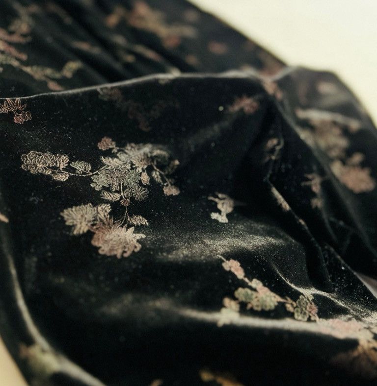 Other VTG Roxy Floral Crushed Velour Straight Leg Pants – Size S Size 26" / US 2 / IT 38 - 4 Thumbnail