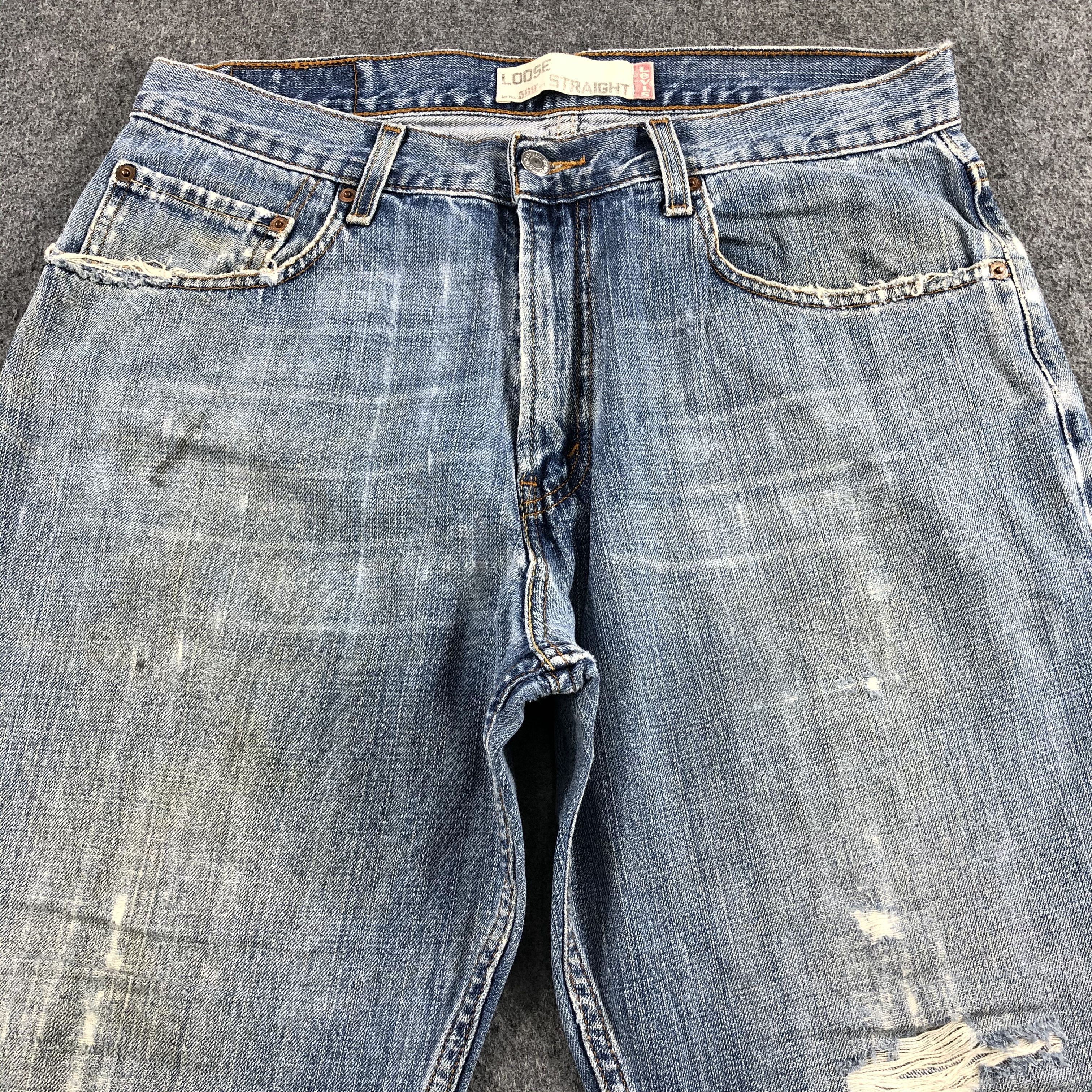 Levi's Vintage Blue Wash Levis 569 Jeans-J1697 Size US 34 / EU 50 - 3 Thumbnail