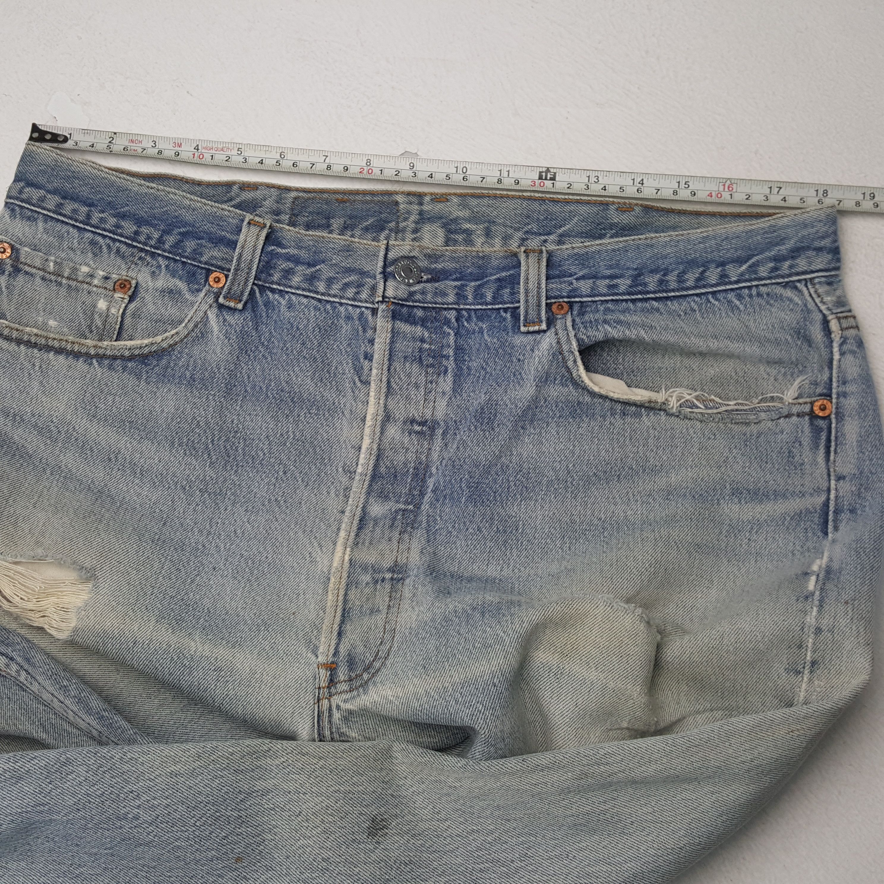 Levi's × Levi's Vintage Clothing Vintage LEVI'S 501 Kurt Cobain Distressed Style Jean Size US 36 / EU 52 - 7 Thumbnail