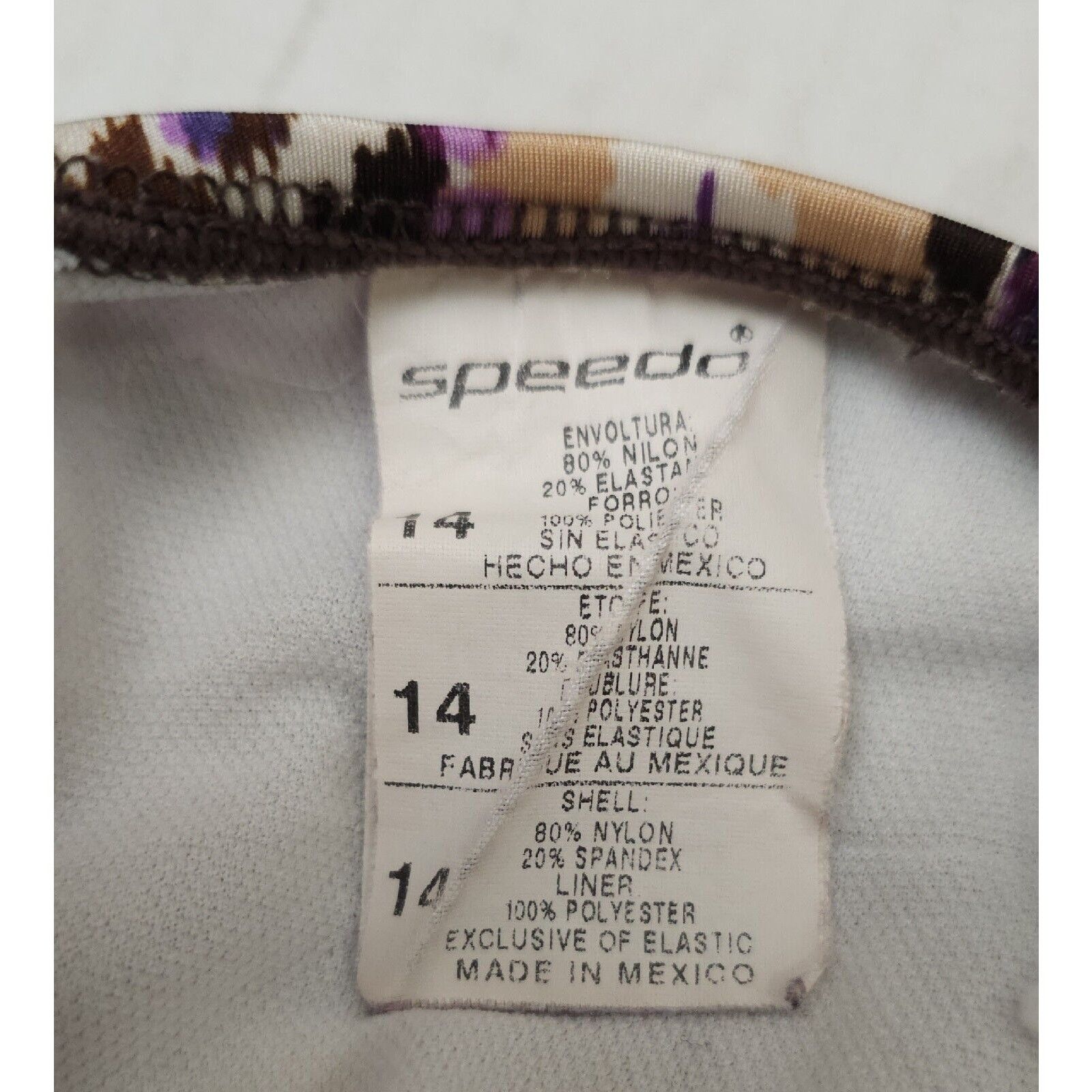 Speedo Speedo Swimwear Purple One Piece V Neck Lined Siz14 Size XL / US 12-14 / IT 48-50 - 5 Thumbnail