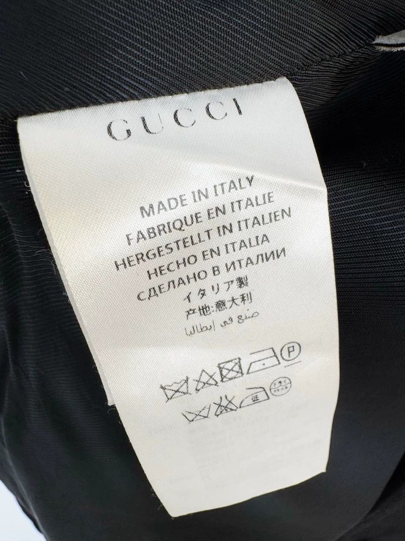 Gucci Gucci Black Wool Coat with Pearl Buttons-2505 Size M / US 6-8 / IT 42-44 - 4 Thumbnail