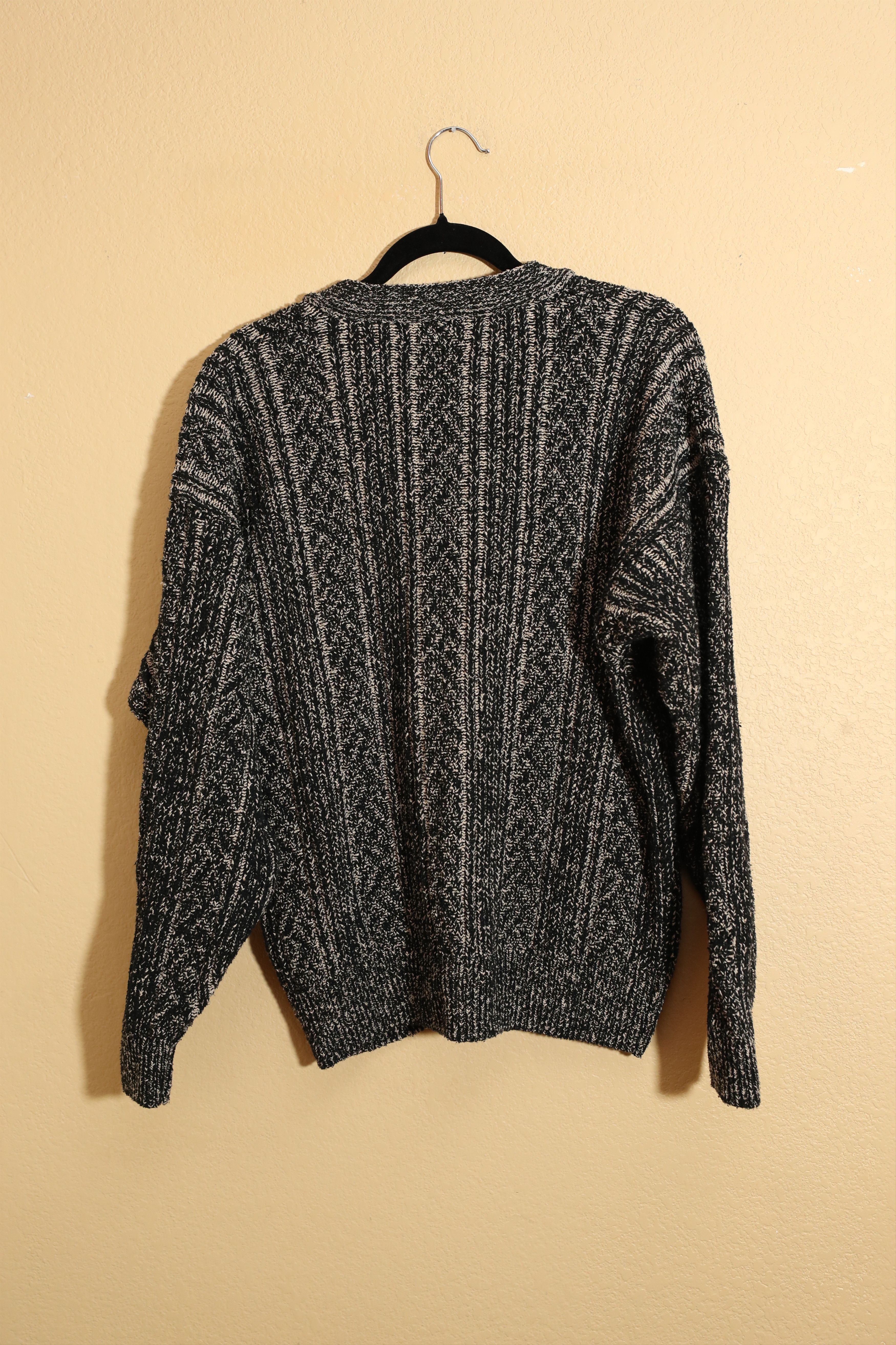 John Ashford × Vintage John Ashford Vintage Silk Blend Black & White Cardigan (XL) Size US XL / EU 56 / 4 - 2 Thumbnail