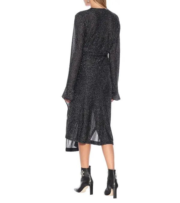 Chloe o1y0825 Midi Dress in Midnight Blue Size XS / US 0-2 / IT 36-38 - 3 Thumbnail