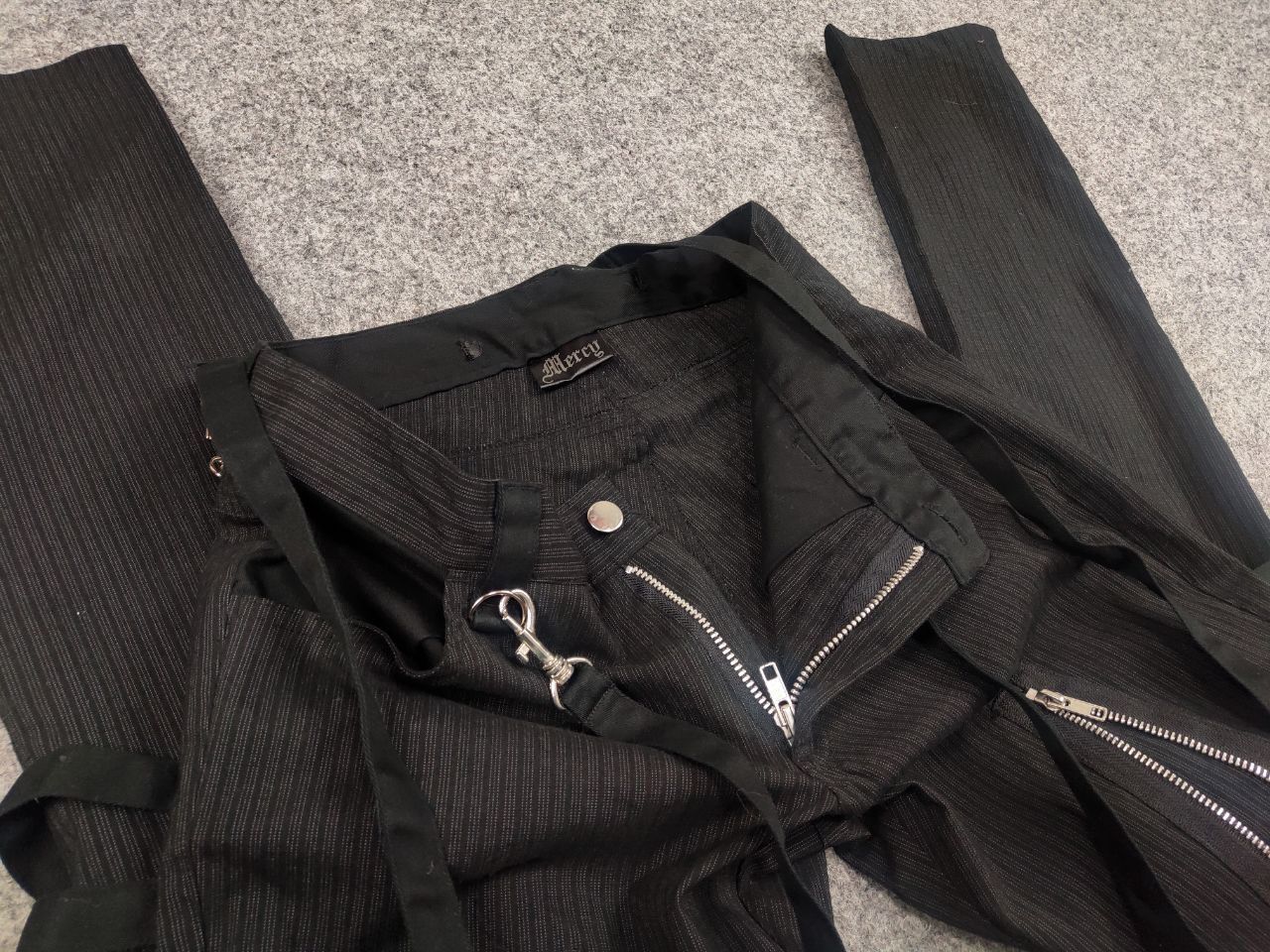 Japanese Brand Rare Mercy Y2K Bondage Zip Pants Cyber Punk Rave Techno Size 32" / US 10 / IT 46 - 12 Thumbnail