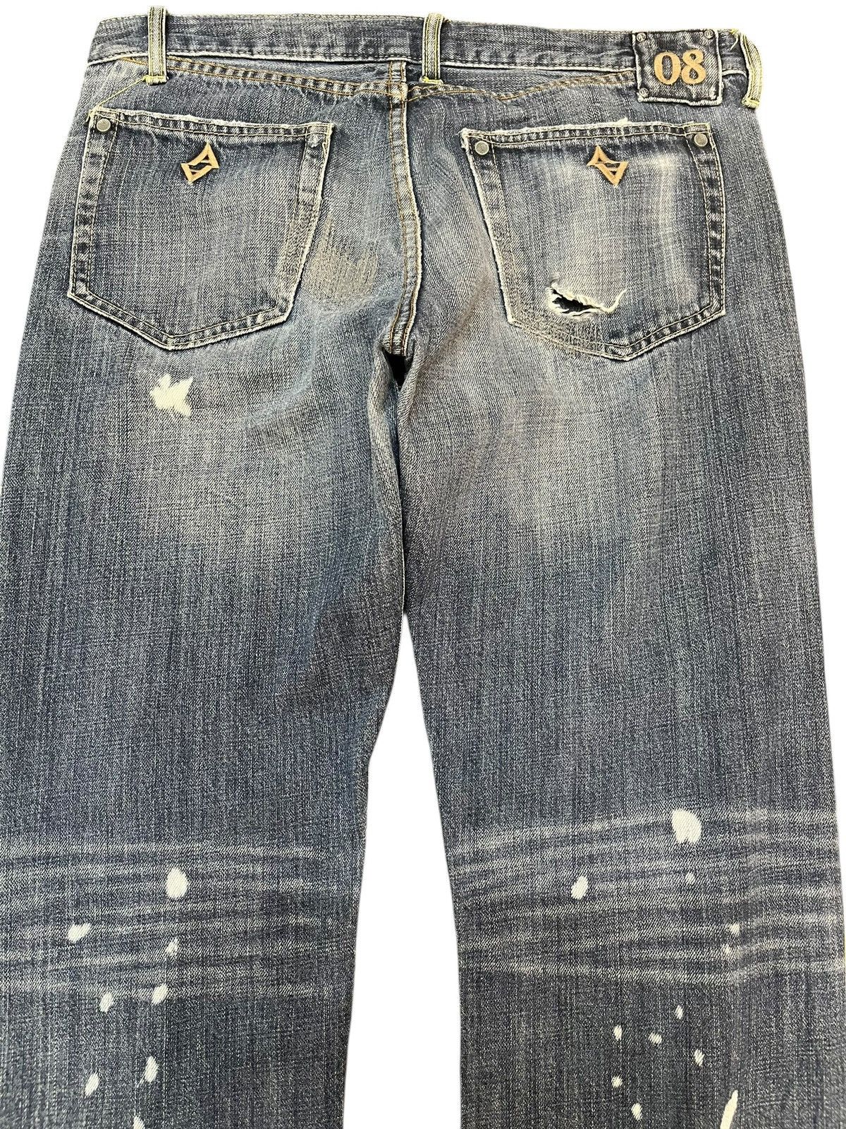 Hysteric Glamour × Japanese Brand Vintage 08 Augeh Tokyo Paint Splatter Distressed Denim Size US 34 / EU 50 - 7 Thumbnail