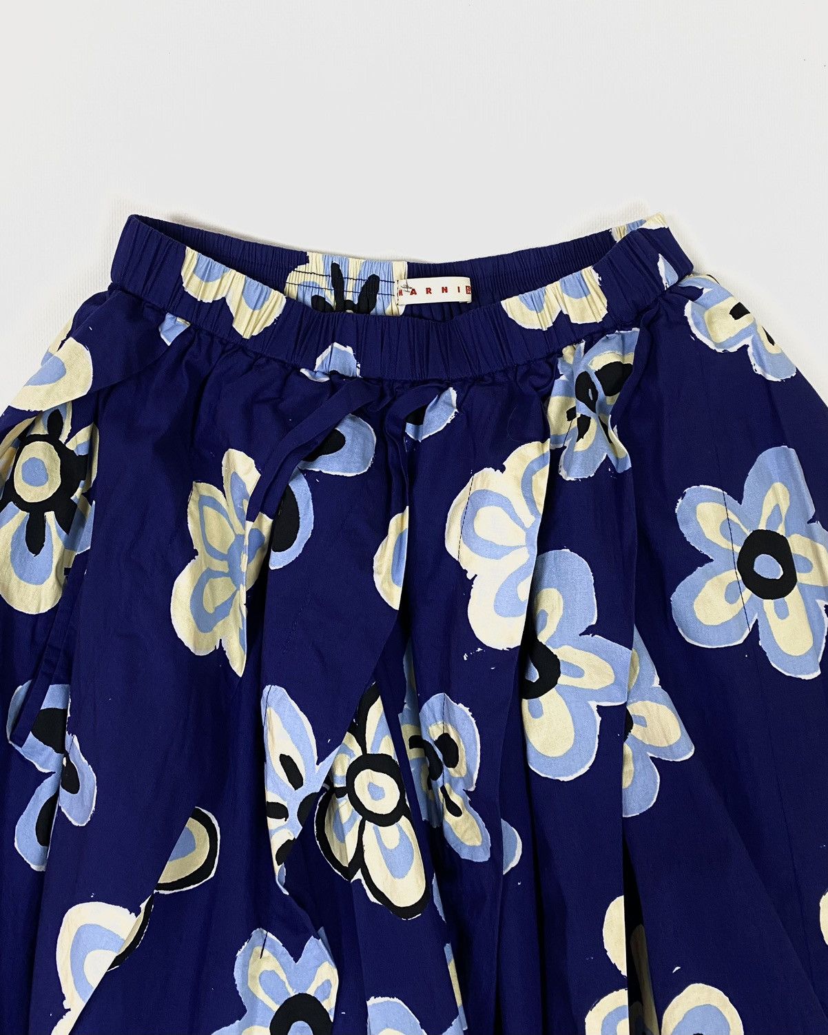 Marni × Uniqlo Marni Uniqlo Balloon Shape Flower Print Skirt Blue Size 27" / US 4 / IT 40 - 3 Thumbnail
