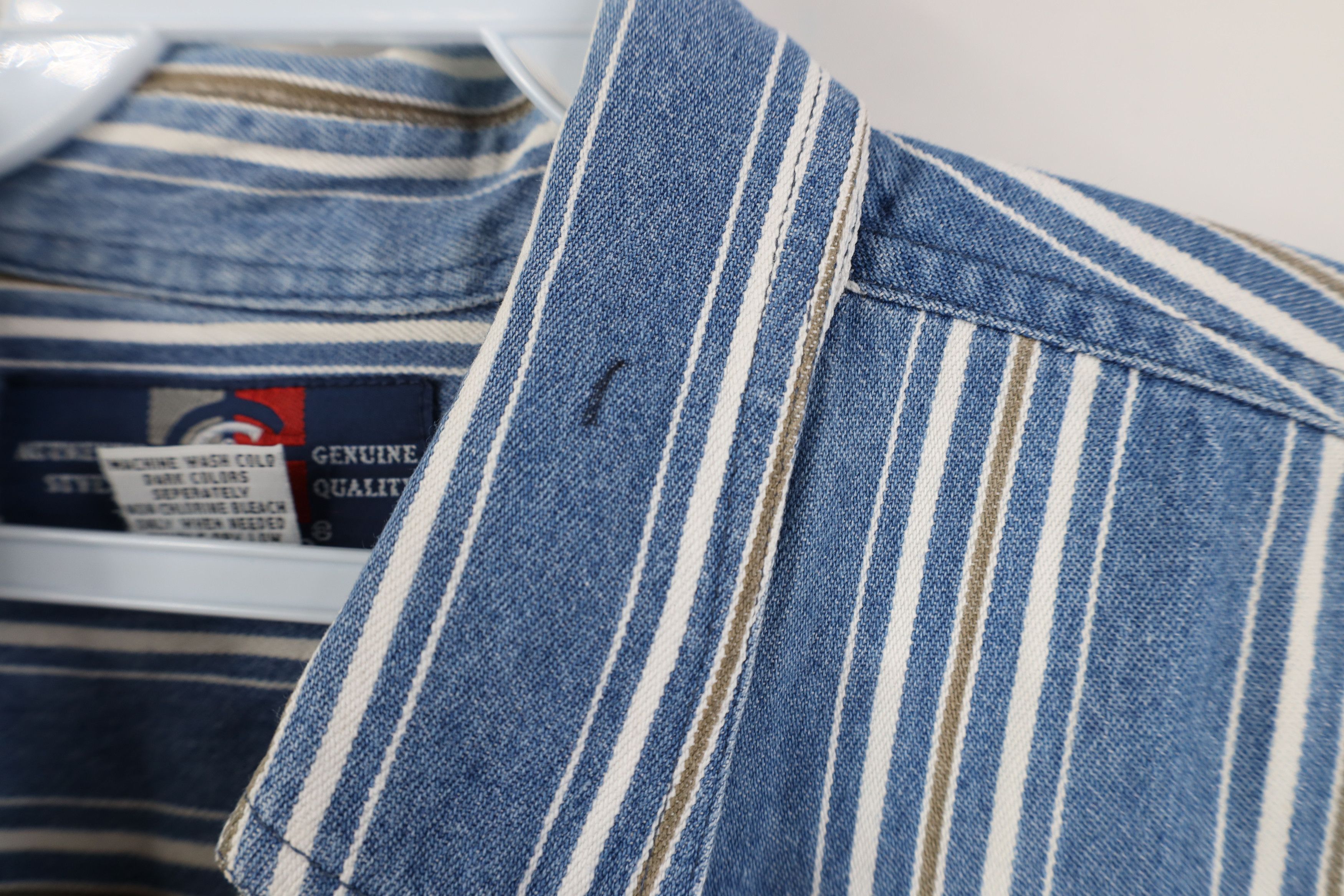 Vintage Vintage 90s Streetwear Denim Collared Button Down Shirt Size US XL / EU 56 / 4 - 5 Thumbnail