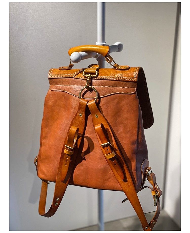 Japanese Brand Handmade Heavy Duty Leather Backpack Size ONE SIZE - 4 Thumbnail