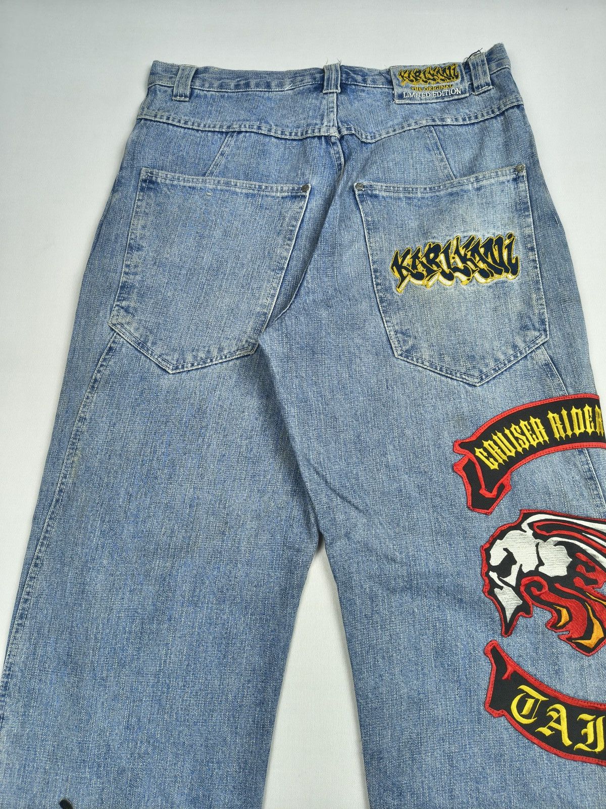 Karl Kani Karl Kani Rare Limited Edition Biker Patchwork Y2K Jean(067) Size US 34 / EU 50 - 11 Thumbnail