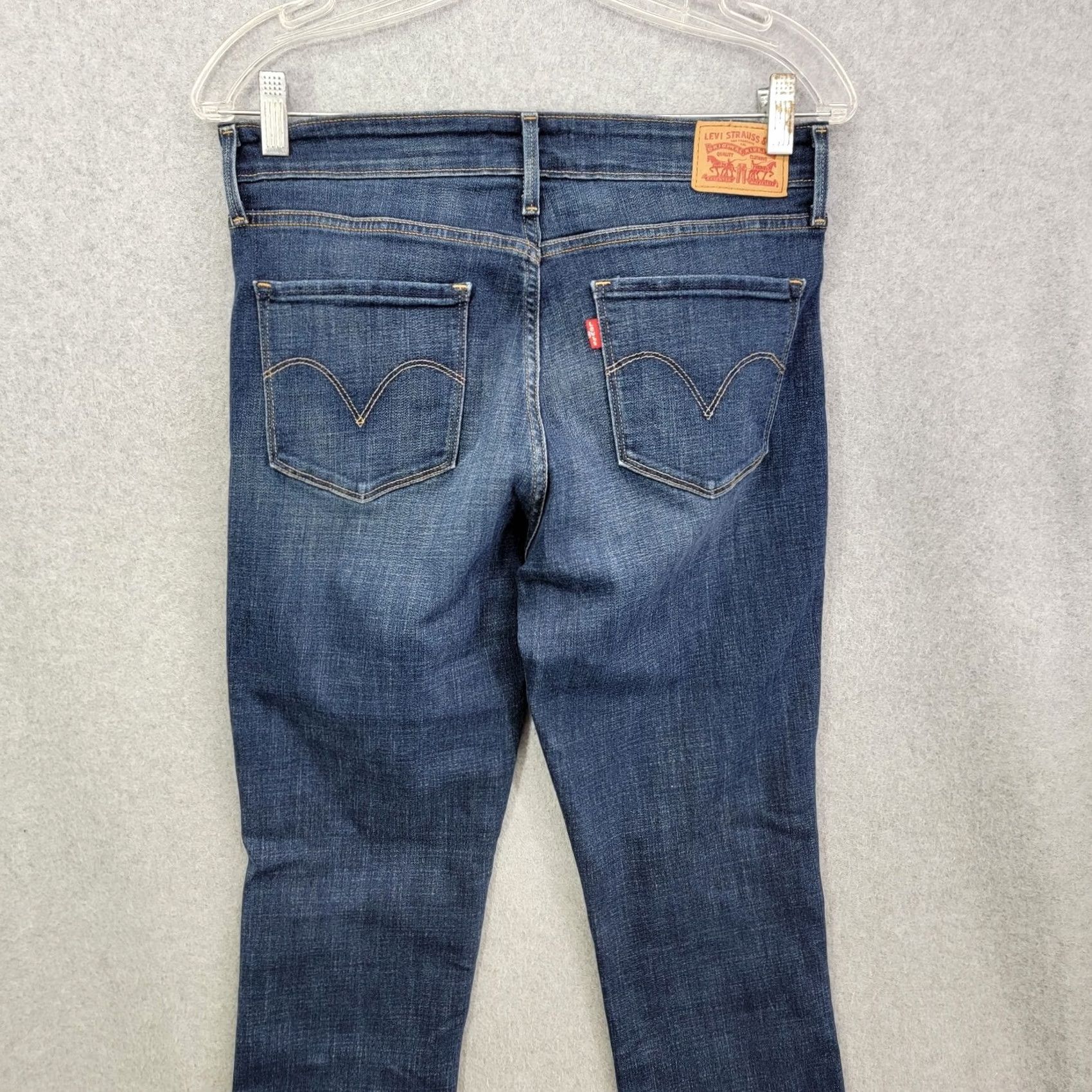 Levi's Levi's Mid Rise Skinny 10 Denim Jeans Womens 30x30 Blue, Regular, 30 in Inseam, Size 10, Jeans, Denim, 1116H, Pretty Action Size 32" / US 10 / IT 46 - 6 Thumbnail