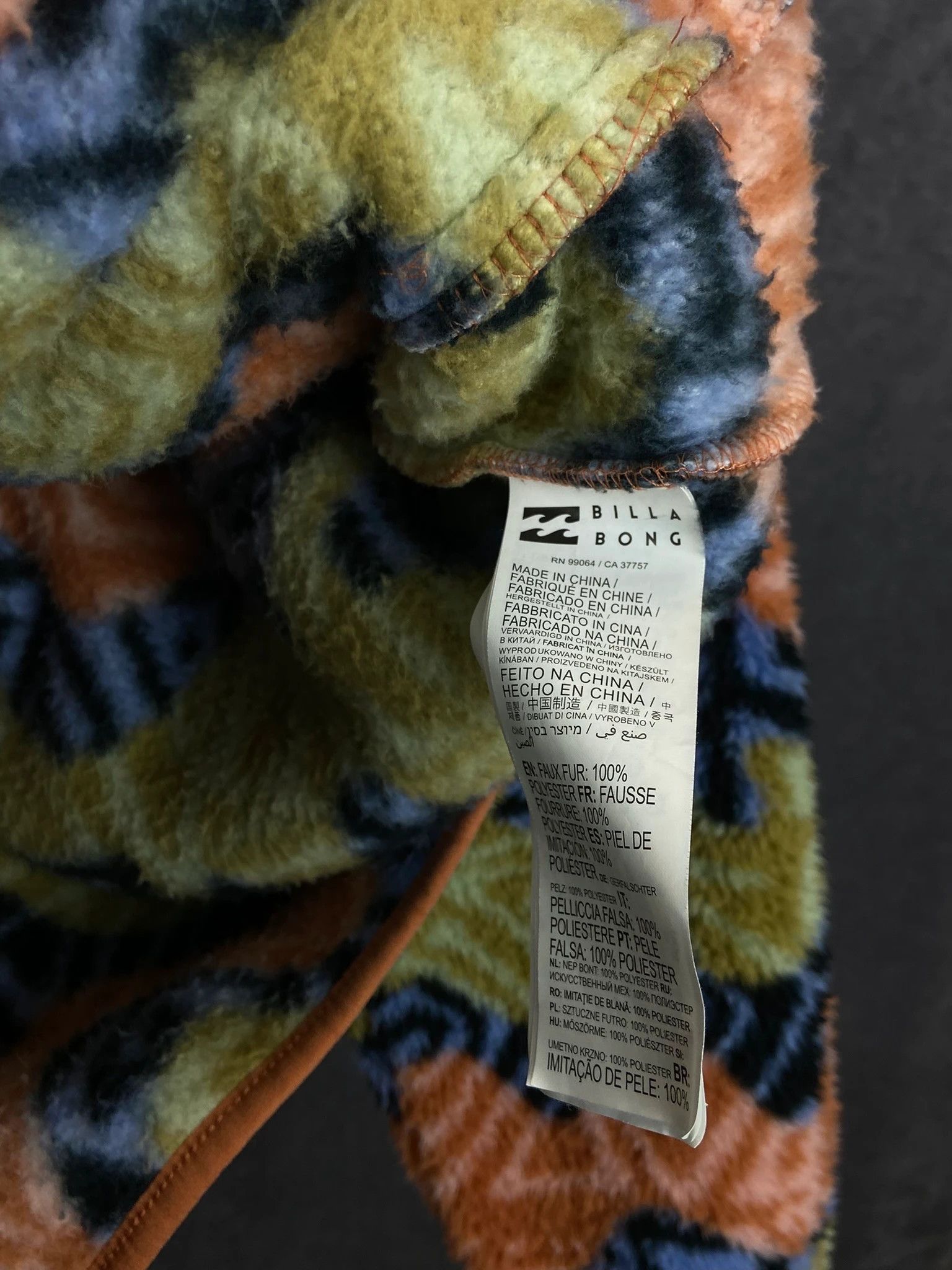 Billabong Billabong Fleece Jacket Colorful Zip Up Kangaroo Pocket S Size US S / EU 44-46 / 1 - 4 Thumbnail