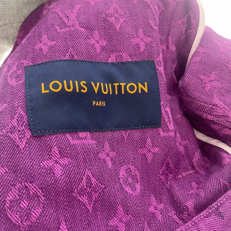 Louis Vuitton Louis Vuitton Purple denim jacket full of printed logo jack Size US M / EU 48-50 / 2 - 5 Thumbnail