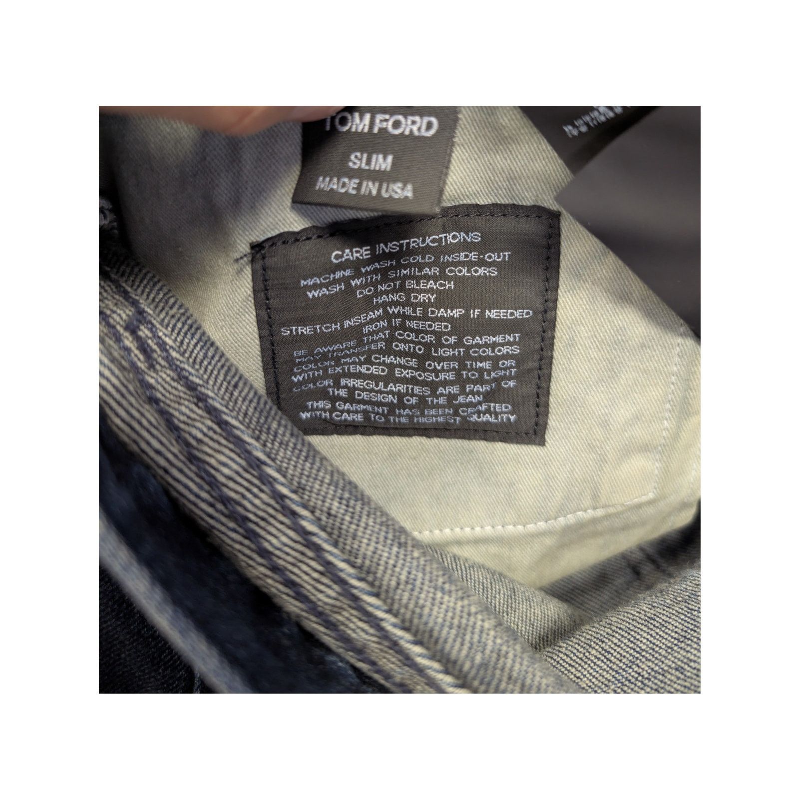 Tom Ford o1rshd1 Q:2 / Slim Fit Denim Jeans in Navy Blue Size US 34 / EU 50 - 24 Thumbnail