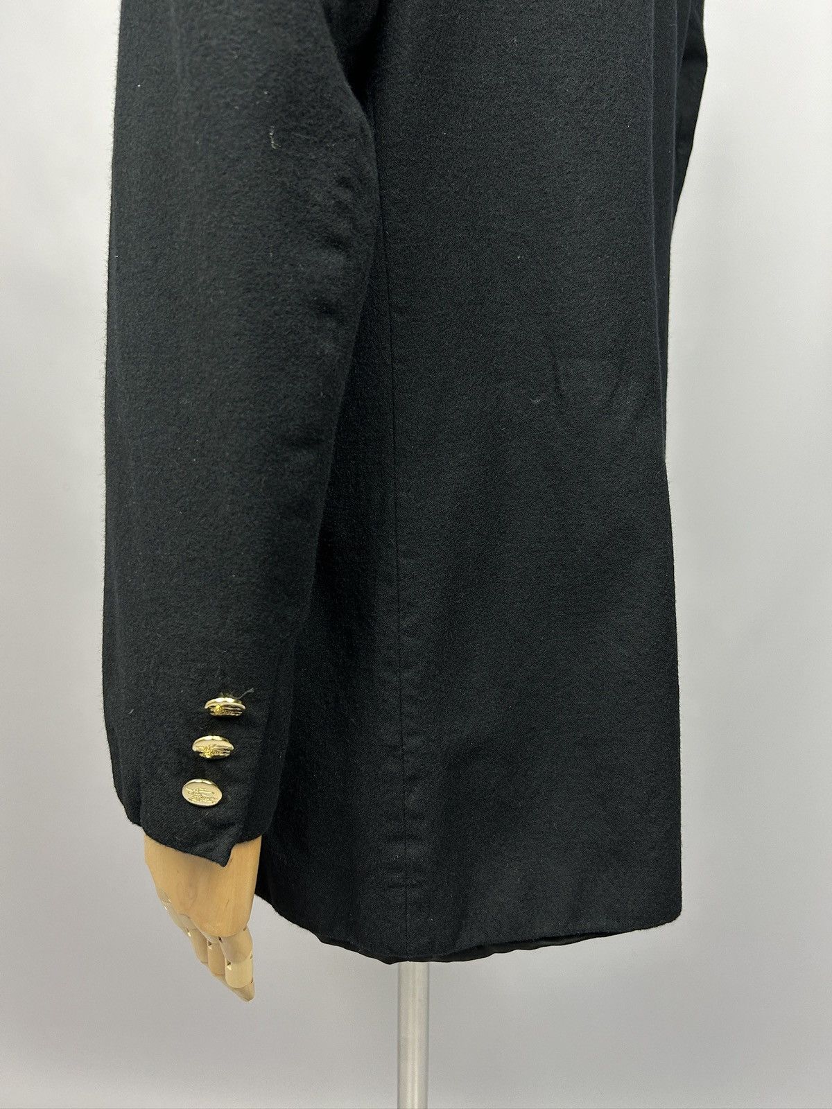 Burberry × Designer Vintage Burberrys Wool/Cashmere Black Knit Blazer Jacket Size L / US 10 / IT 46 - 7 Thumbnail