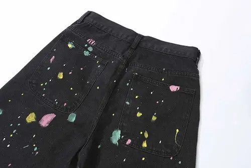 VIBE Graffiti style denim shorts baggy in vibe style cargo y2k Size US 32 / EU 48 - 8 Thumbnail