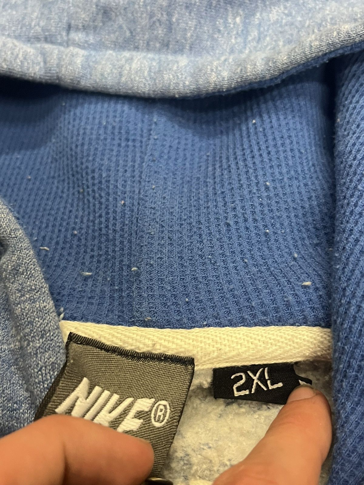 Nike × Vintage Nike vintage thermal lined zip up hoodie hype rare Size US XXL / EU 58 / 5 - 6 Thumbnail