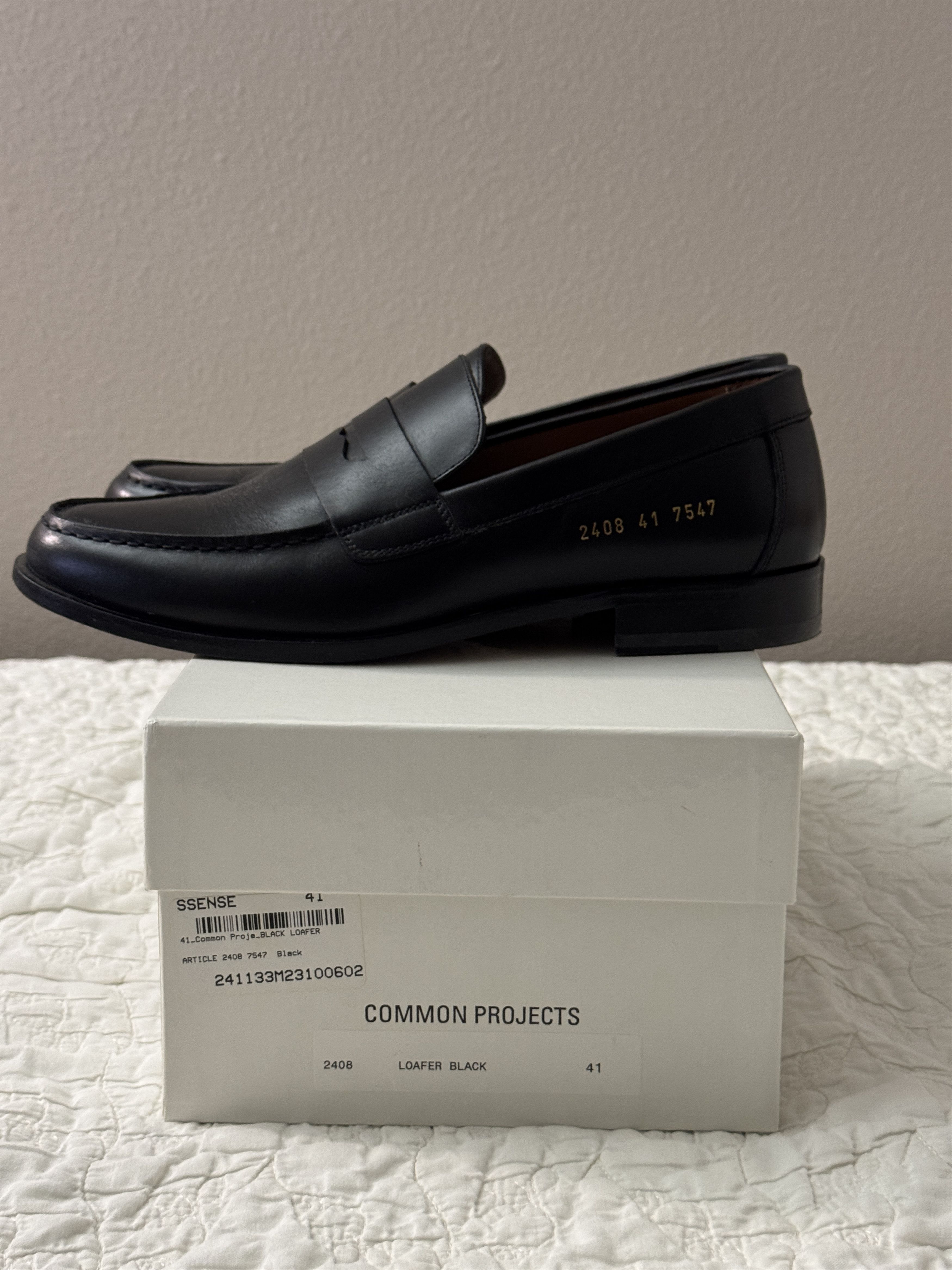 Common Projects Common Projects Black Leather Penny Loafers Size 41 8US Size US 8 / EU 41 - 10 Thumbnail