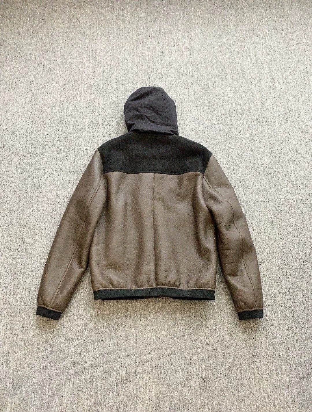 Z Zegna ZZEGNA Hooded Color-Blocked Shearling Jacket Size US M / EU 48-50 / 2 - 6 Thumbnail