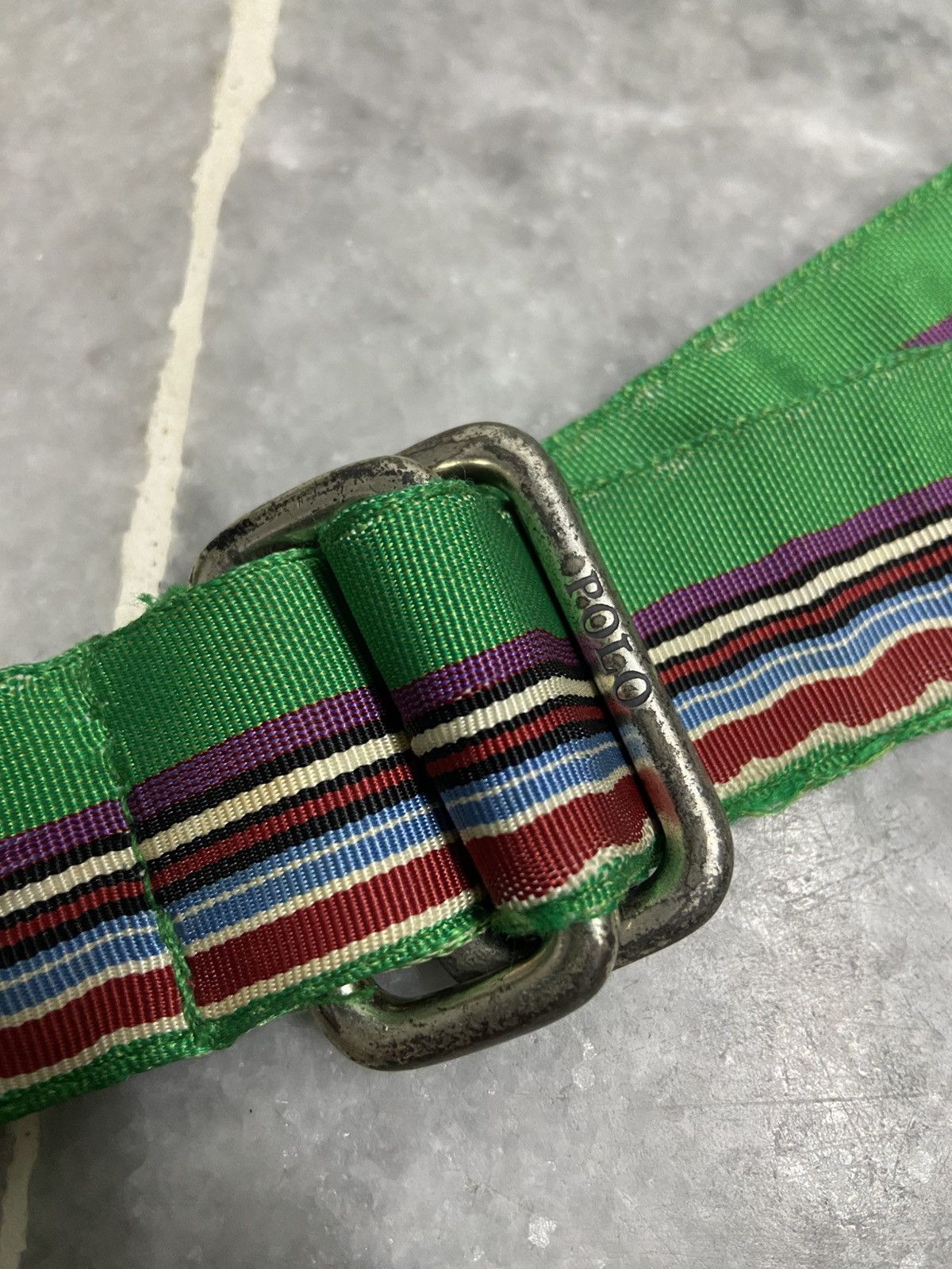 Polo Ralph Lauren Vintage Polo Ralph Lauren Striped Double D-Ring Belt Size ONE SIZE - 4 Thumbnail
