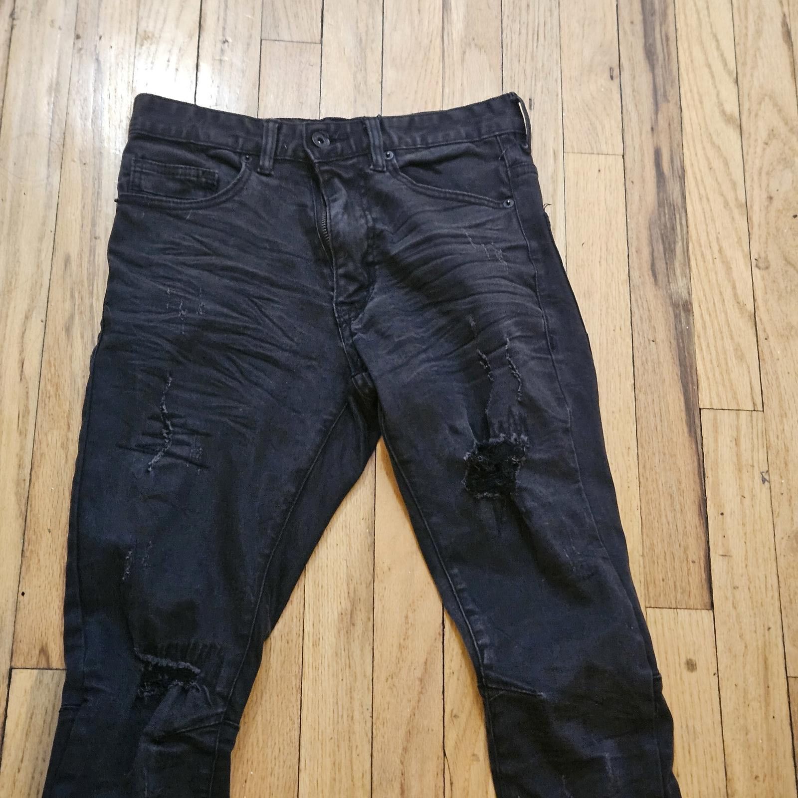 Designer Decibel Distressed Black Skinny Jeans - Size 28/32 Size US 28 / EU 44 - 3 Thumbnail