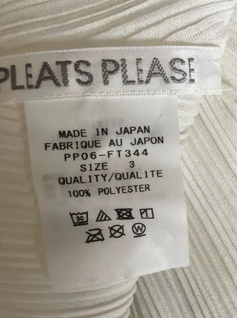 Issey Miyake issey miyake size:3 White high-necked pleated long sleeves Size XXS / US 00 / IT 34 - 3 Thumbnail