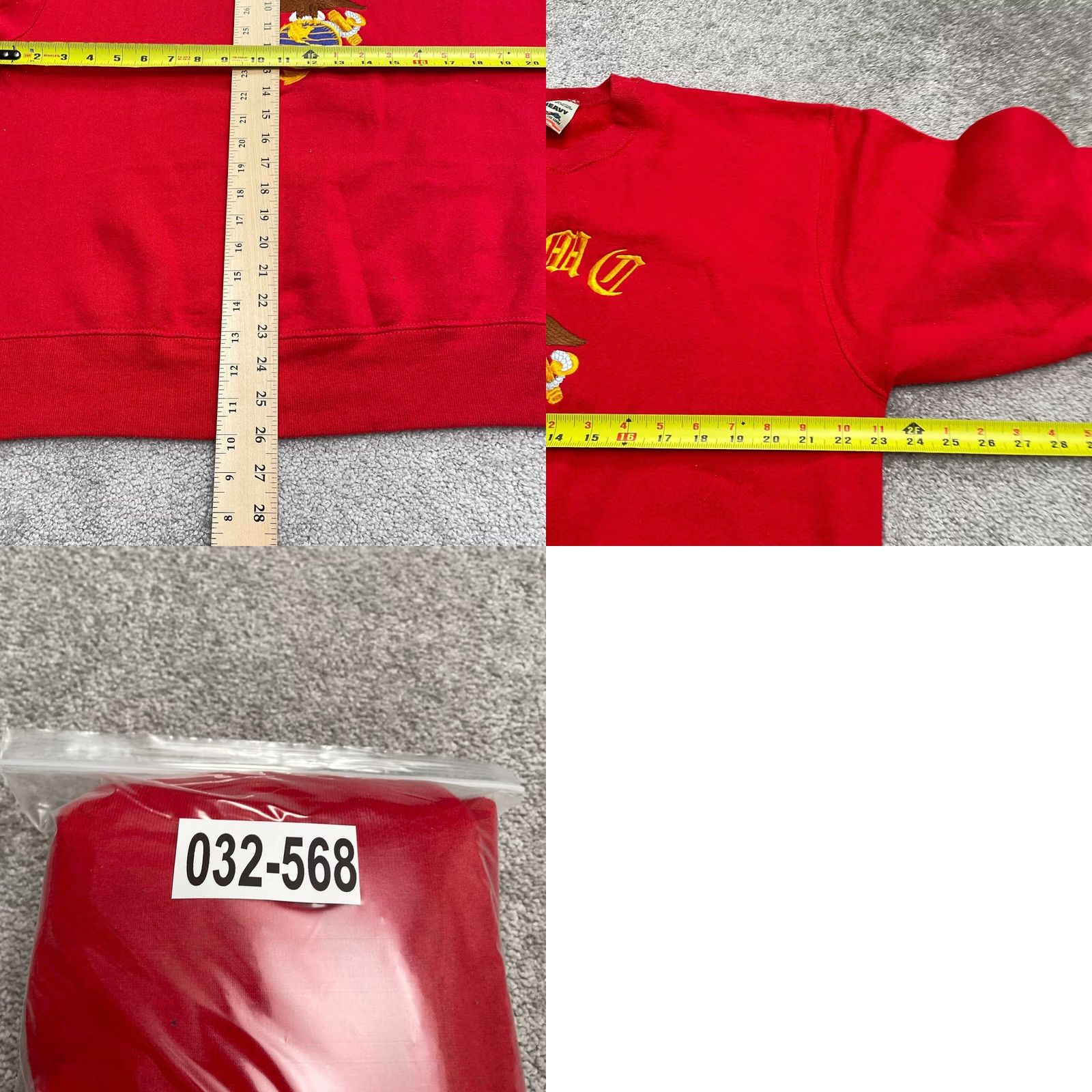Fruit Of The Loom VINTAGE Fruit Of the Loom Sweatshirt Mens L Red United States Marine Corps Size US L / EU 52-54 / 3 - 9 Thumbnail