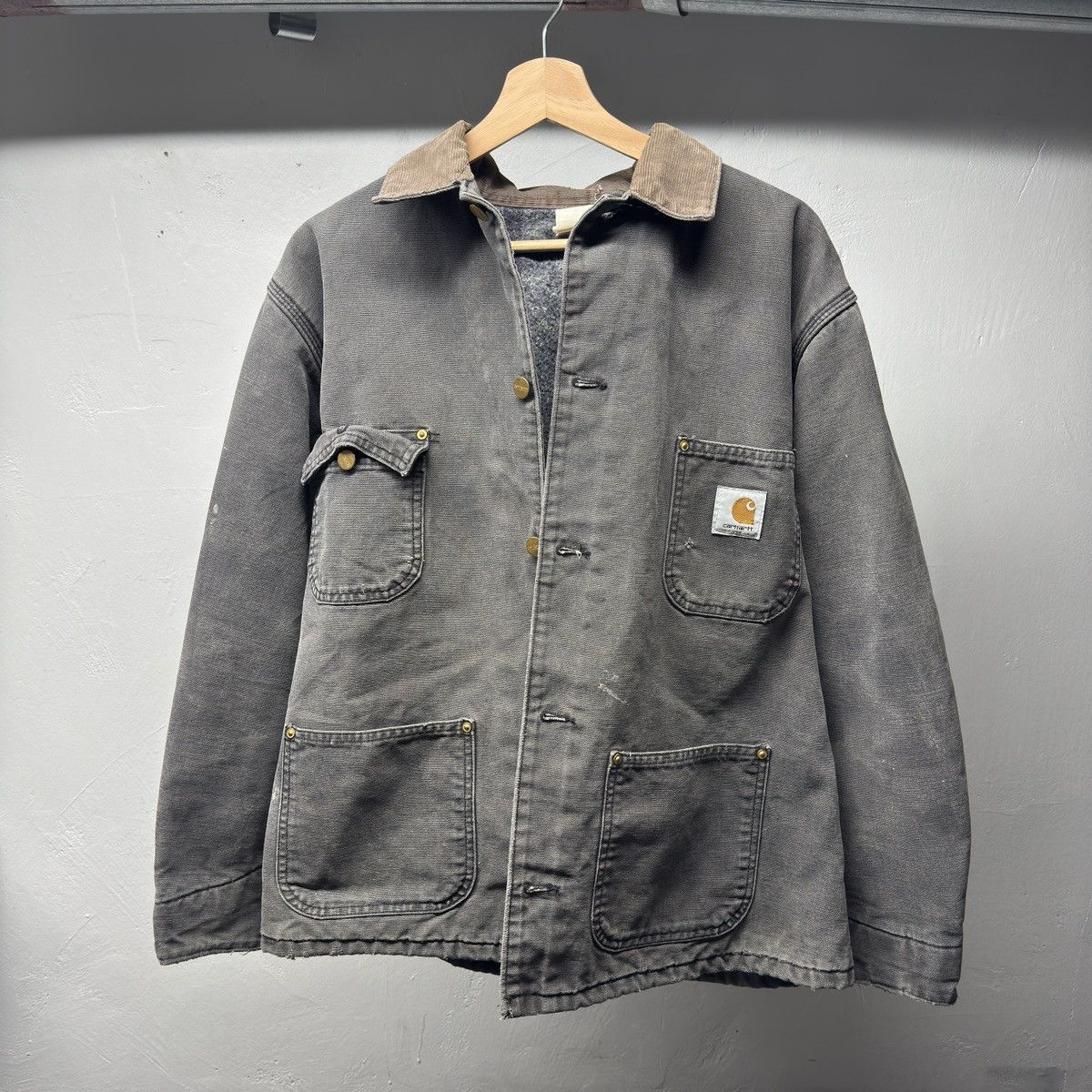 Carhartt 90s Carhartt Faded Distressed Chore Coat ERD Grunge Size US M / EU 48-50 / 2 - 1 Thumbnail