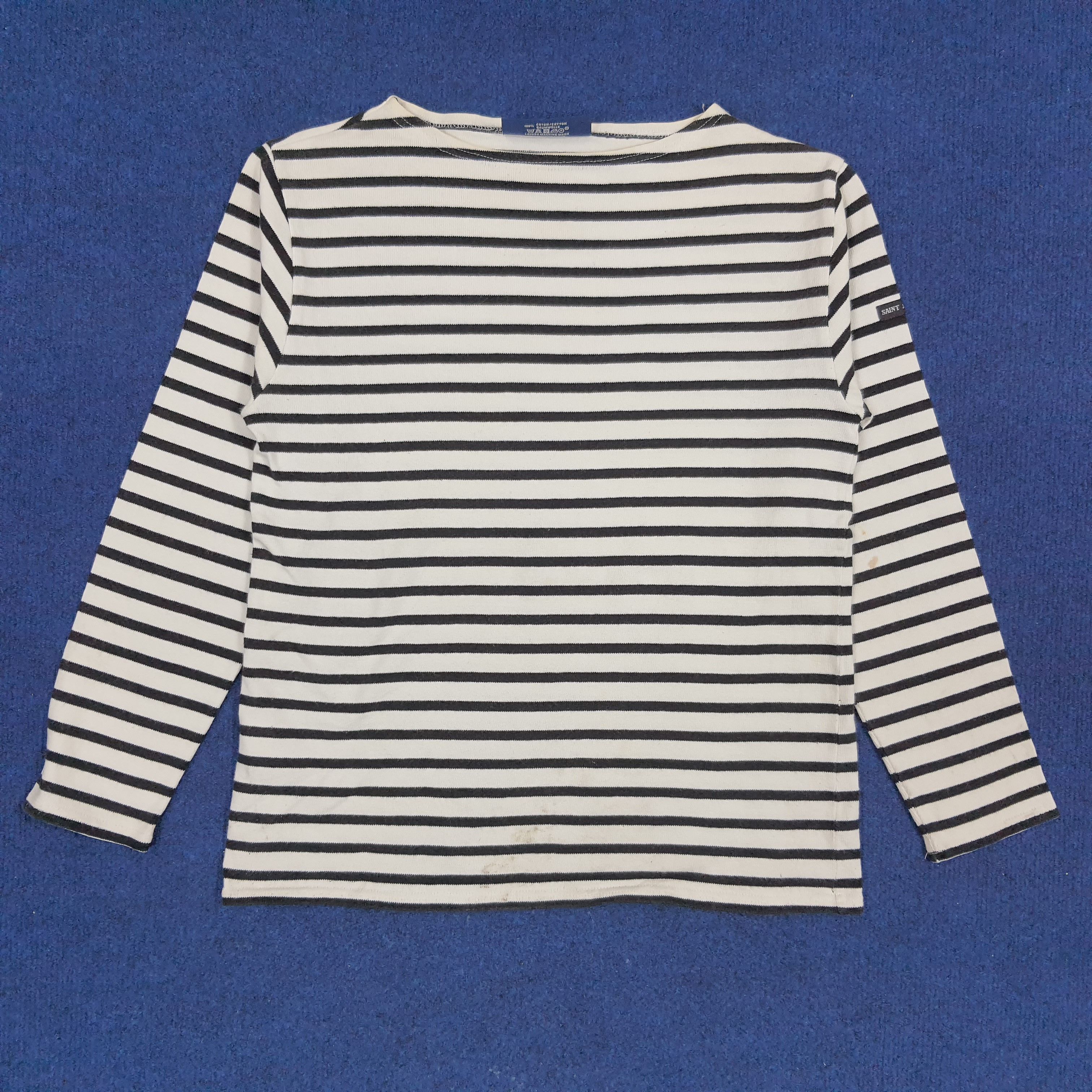 Designer × Saint James × Vintage Vintage Saint James Long Sleeve Stripes Designer Tshirt Size S / US 4 / IT 40 - 1 Thumbnail