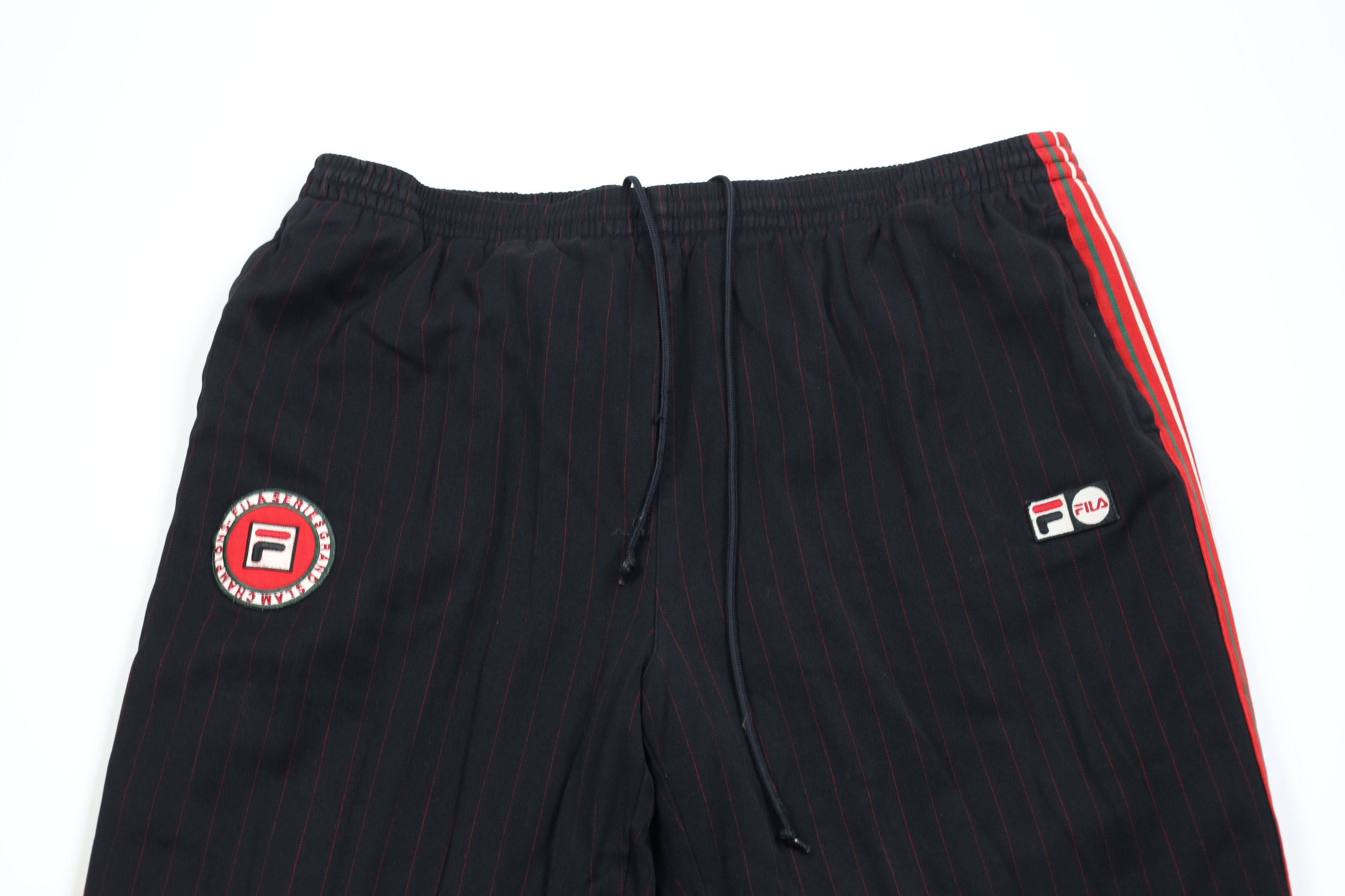 Fila × Vintage Vintage 90s Fila Bjorn Borg Tennis Wide Leg Sweatpants Size US 42 / EU 58 - 2 Thumbnail