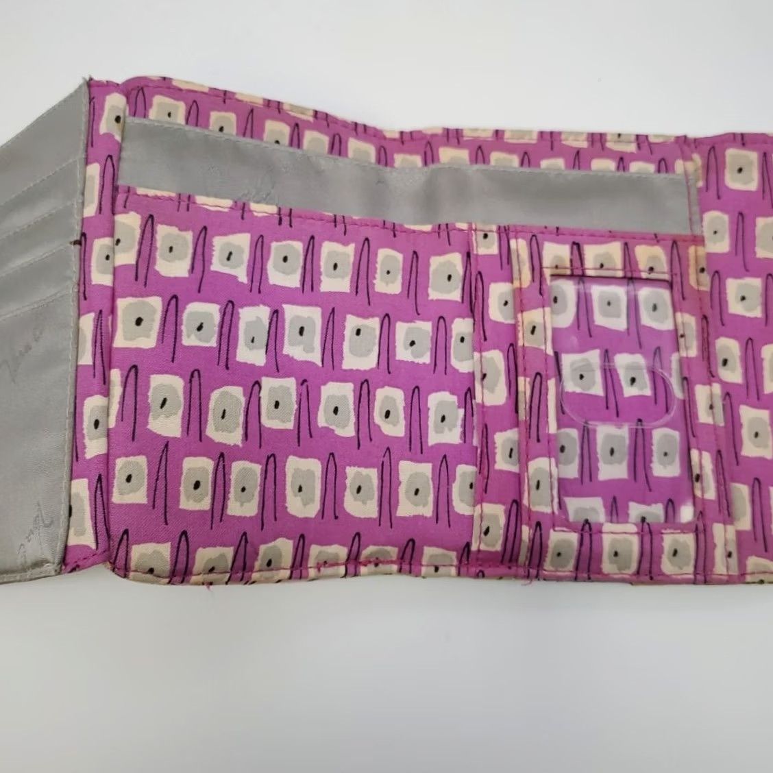Vera Bradley Vera Bradley Trifold Wallet Watercolor Floral Cotton Quilted 3 Compartment Plus ID Slot Coin Purse Zip Wallet Womens Size ONE SIZE - 6 Thumbnail
