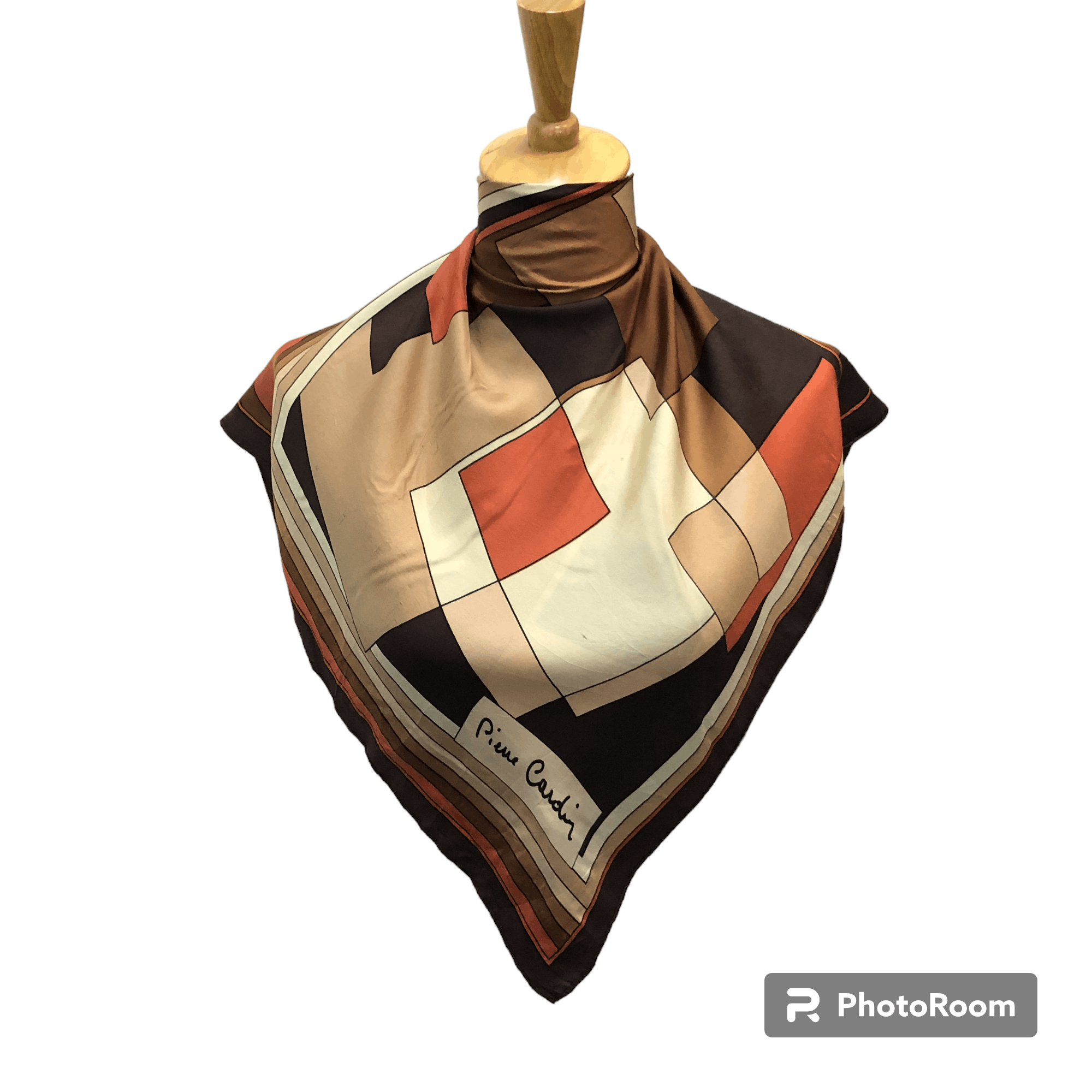 Pierre Cardin Pierre Cardin Abstract Hand Rolled Silk Scarf M1346 Size ONE SIZE - 1 Thumbnail