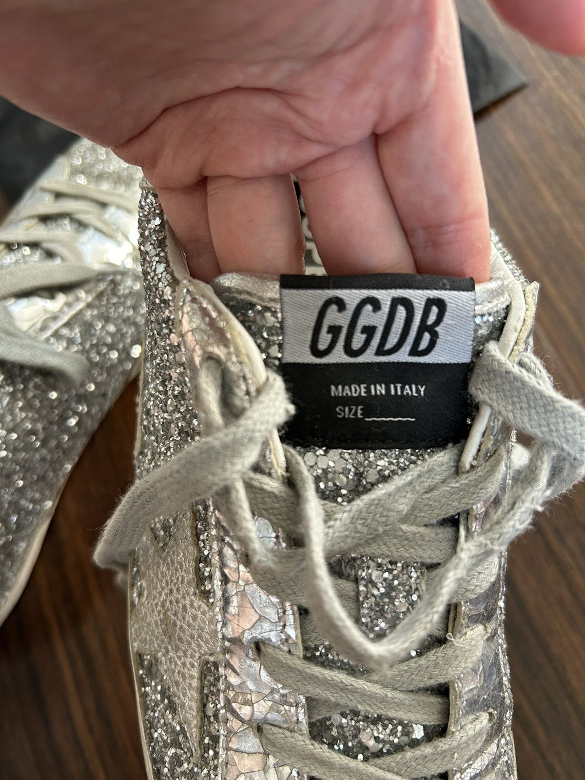 Golden Goose Golden Goose Superstar Silver Distressed Glitter Sneakers 38 Size US 8 / IT 38 - 12 Thumbnail